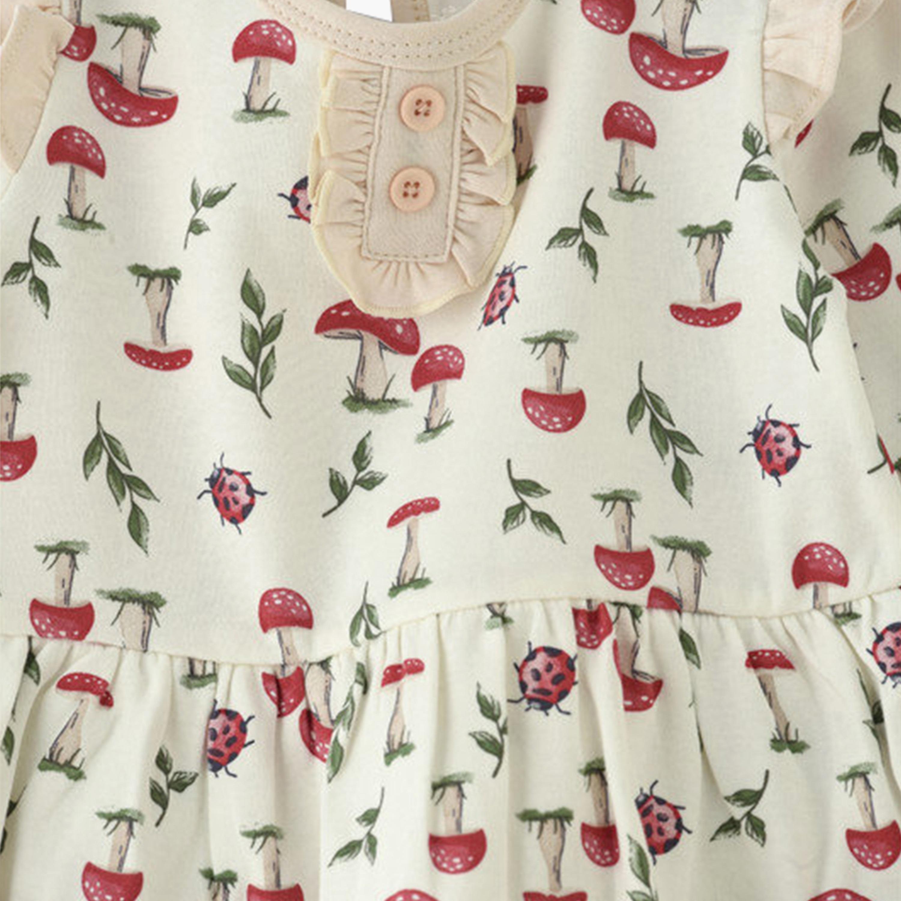 UniqKidz 2-Piece Cotton Mushroom Printed Top & Leggings Set-baby-girls-clothing-setsandcoords-image-3