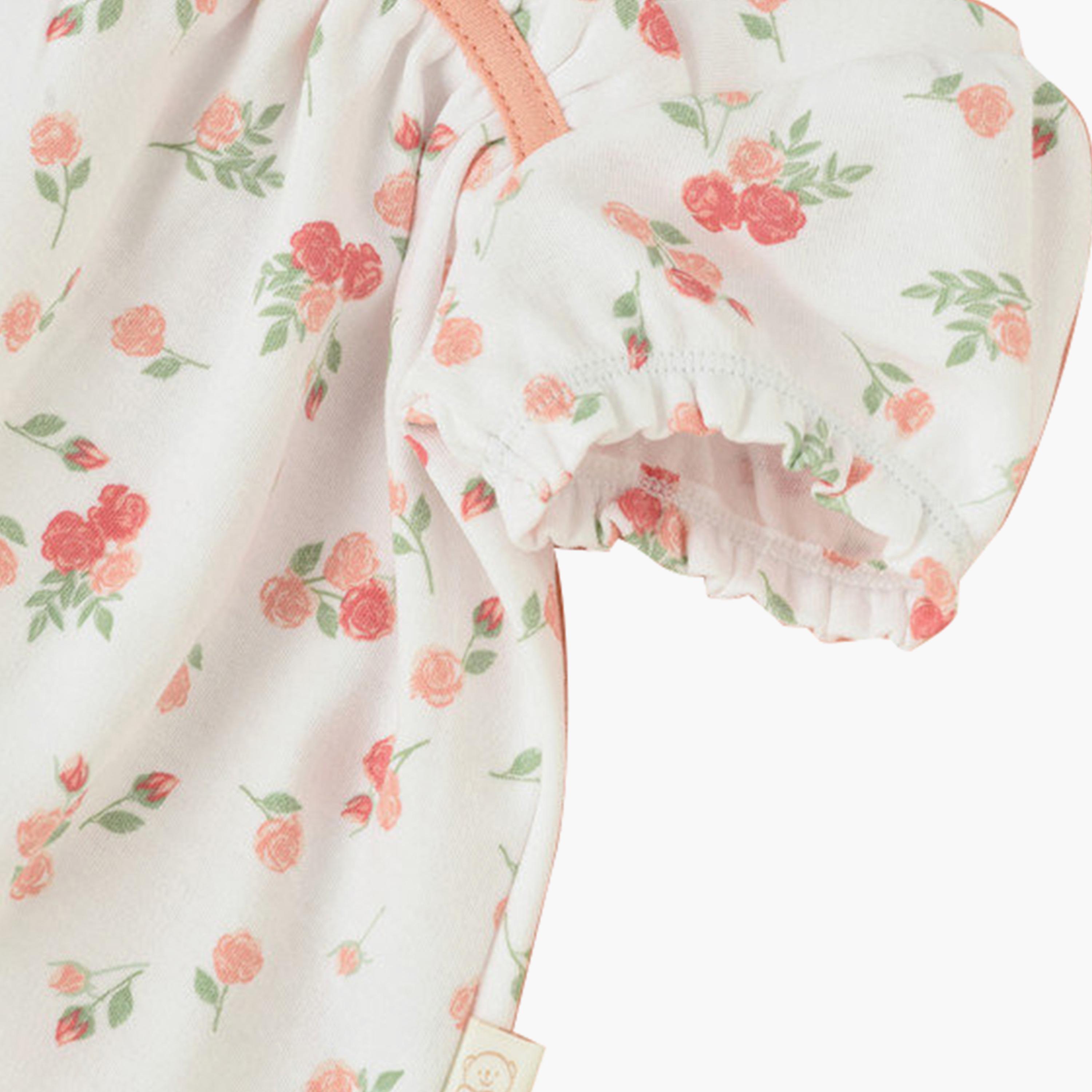 UniqKidz 2-Piece Cotton Rose Printed Top & Shorts Set-baby-girls-clothing-setsandcoords-image-3