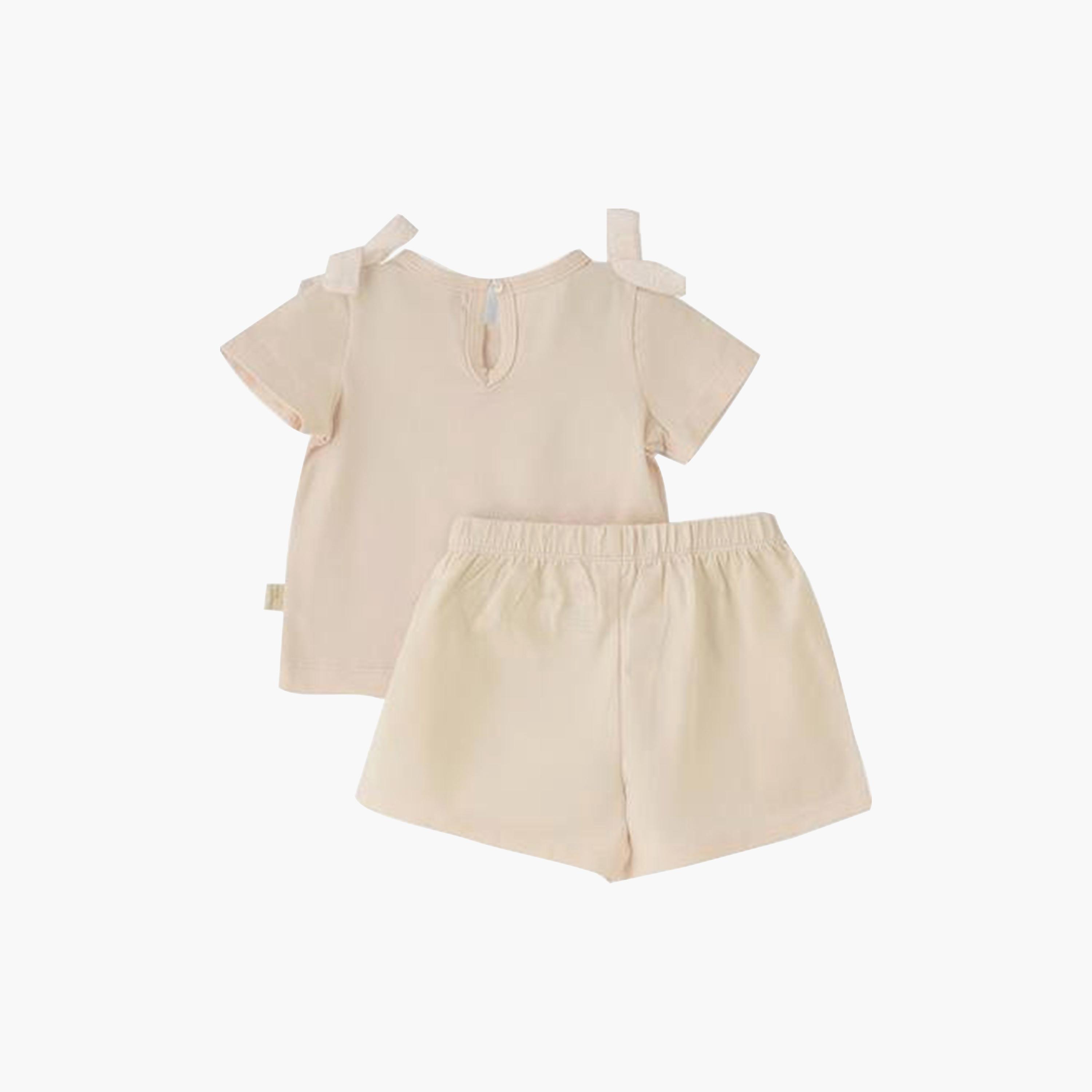 UniqKidz 2-Piece Cotton Hearts Printed Top & Shorts Set-baby-girls-clothing-setsandcoords-image-2