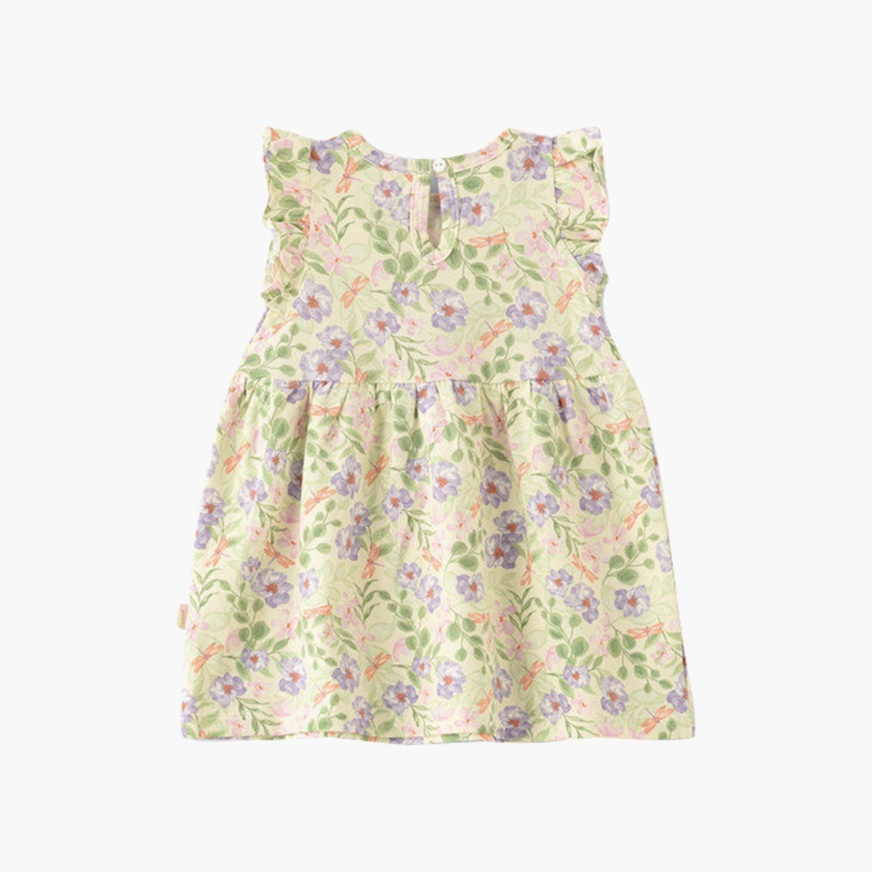 UniqKidz 2-Piece Cotton Flower Printed Dress & Diaper Cover Set-baby-girls-clothing-setsandcoords-image-3