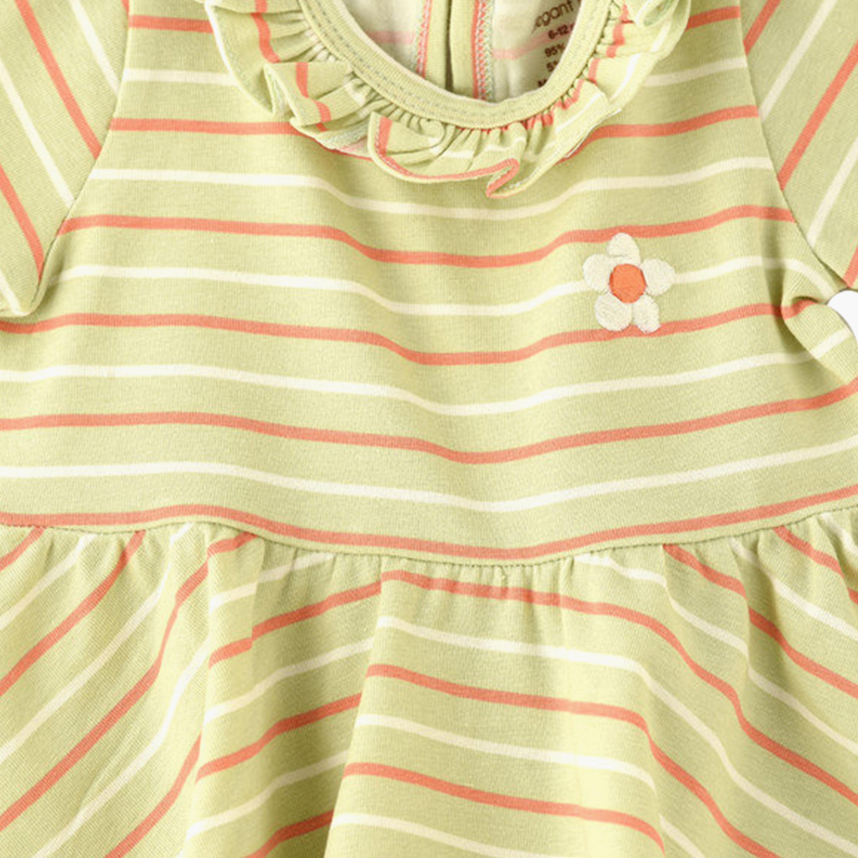 UniqKidz 2-Piece Cotton Striped Dress & Diaper Cover Set-baby-girls-clothing-setsandcoords-image-4
