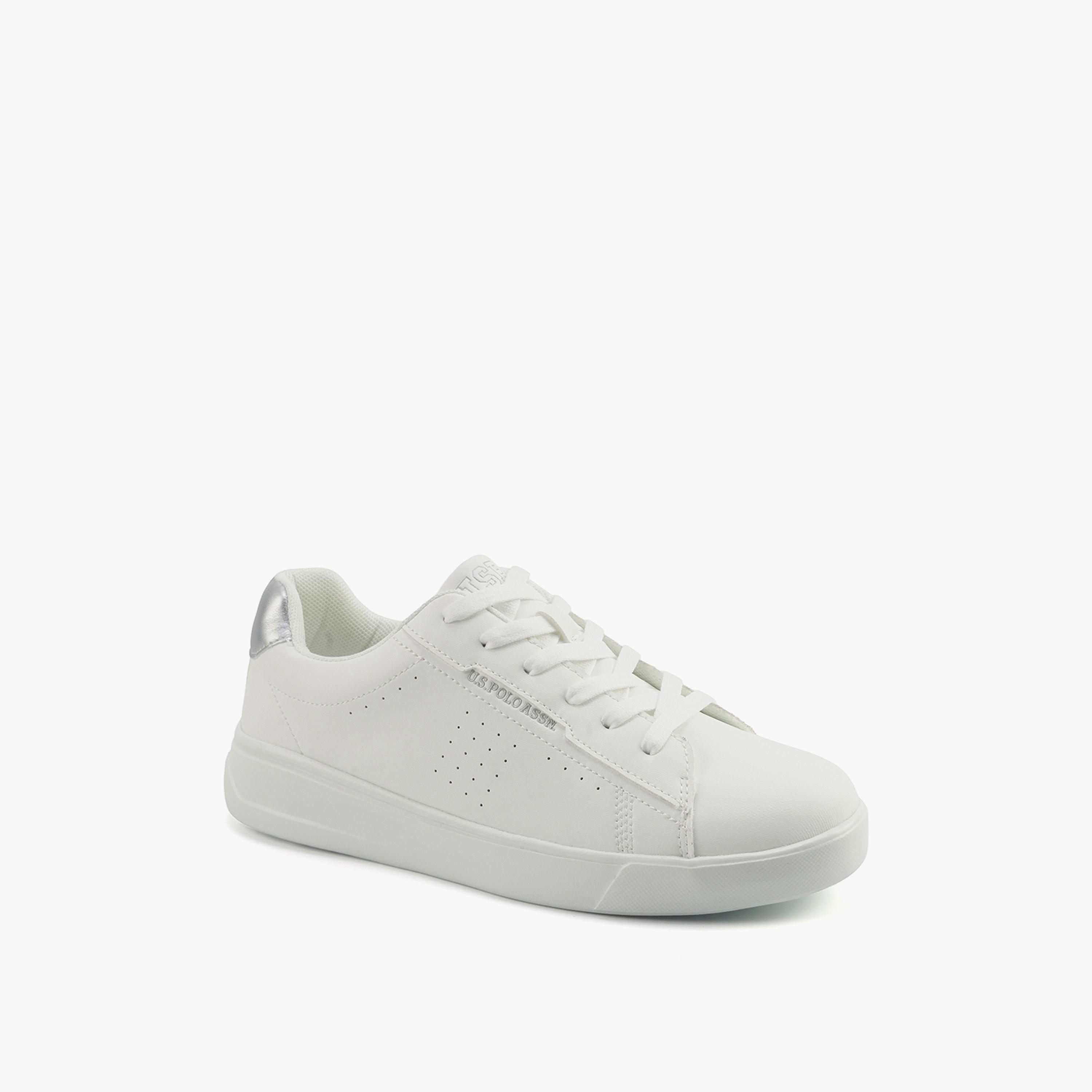 يو إس بولو أسوسييشن. - حذاء رياضي نسائي مسطح برباط بكاحل منخفض | ELONA_GLB_5PR_WOMEN_OD-women-shoes-sneakers-image-1