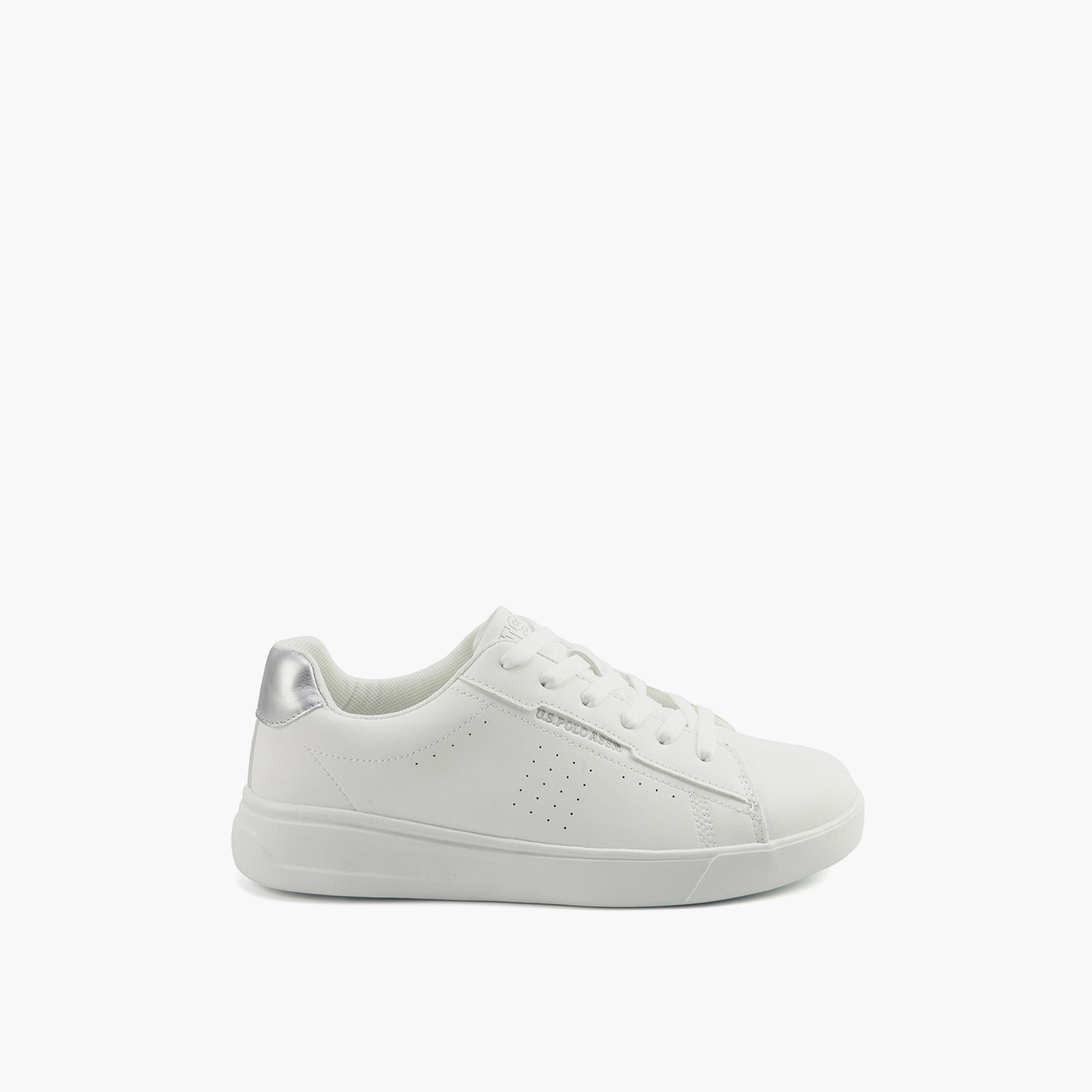 يو إس بولو أسوسييشن. - حذاء رياضي نسائي مسطح برباط بكاحل منخفض | ELONA_GLB_5PR_WOMEN_OD-women-shoes-sneakers-image-3