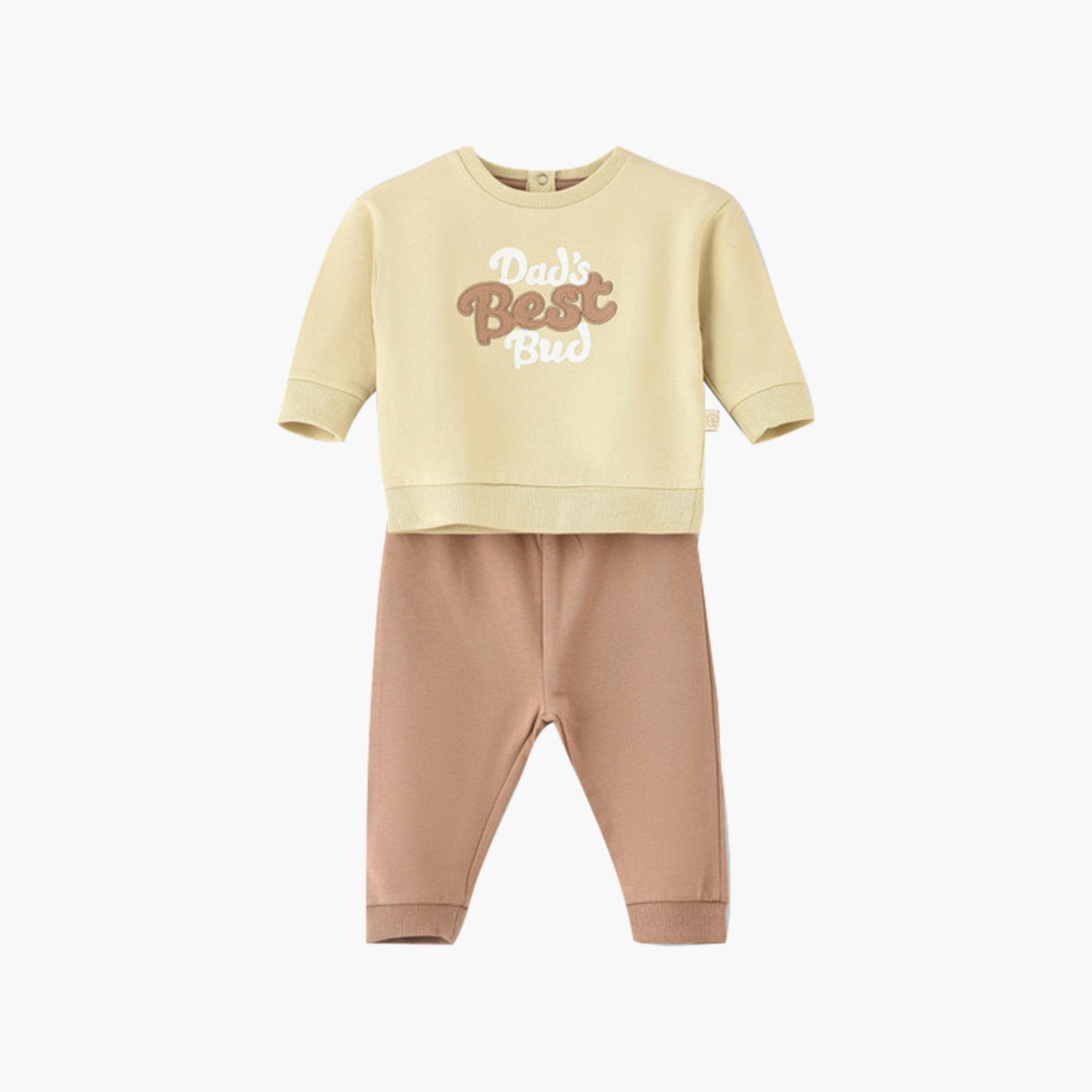UniqKidz 2-Piece Cotton Embroidered Sweatshirt & Joggers Set-baby-boys-clothing-setsandcoords-image-1