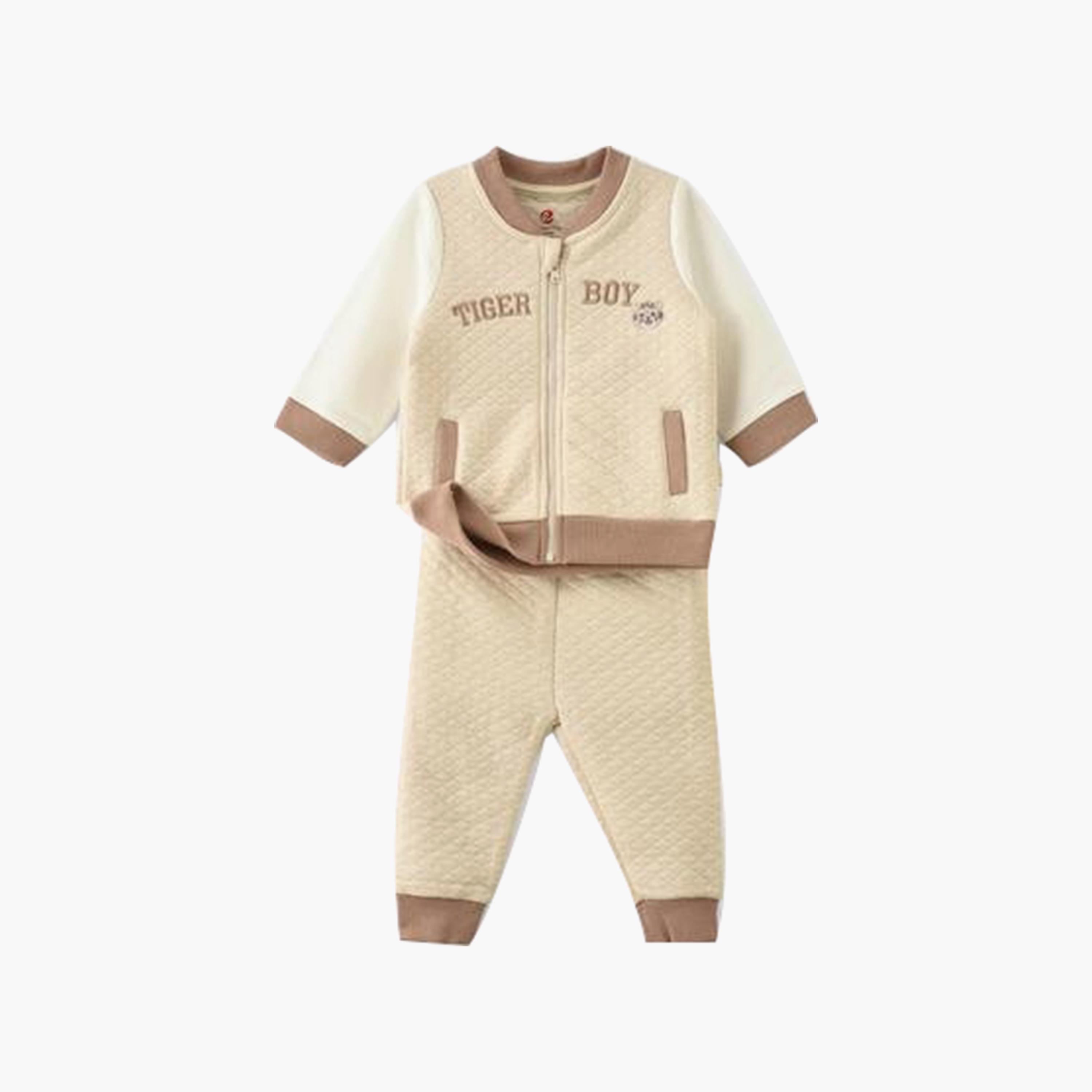 UniqKidz 2-Piece Cotton Tiger Boy Embroidered Sweatshirt & Joggers Set-baby-boys-clothing-setsandcoords-image-1