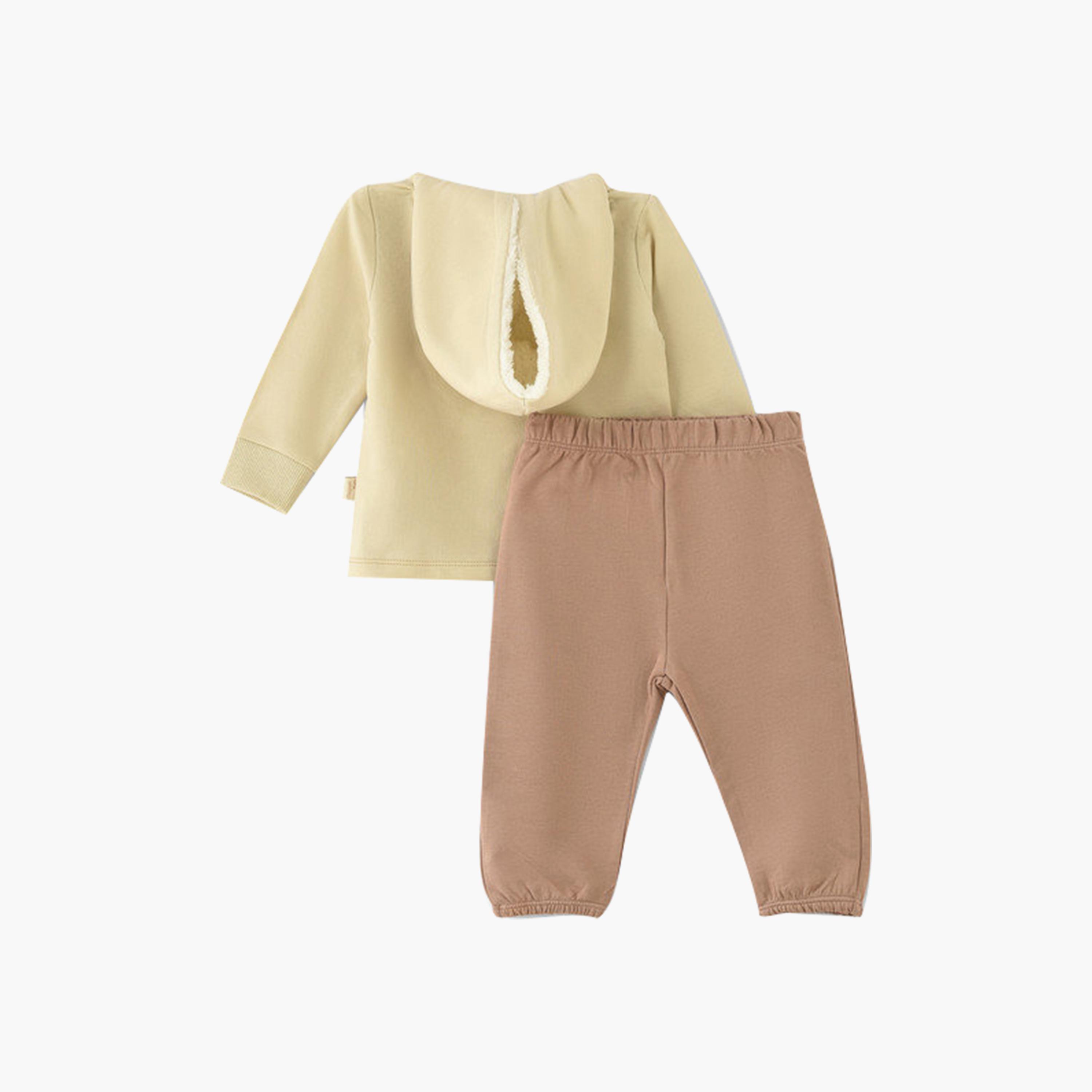 UniqKidz 2-Piece Cotton Embroidered Hooded Sweatshirt & Joggers Set-baby-boys-clothing-setsandcoords-image-2