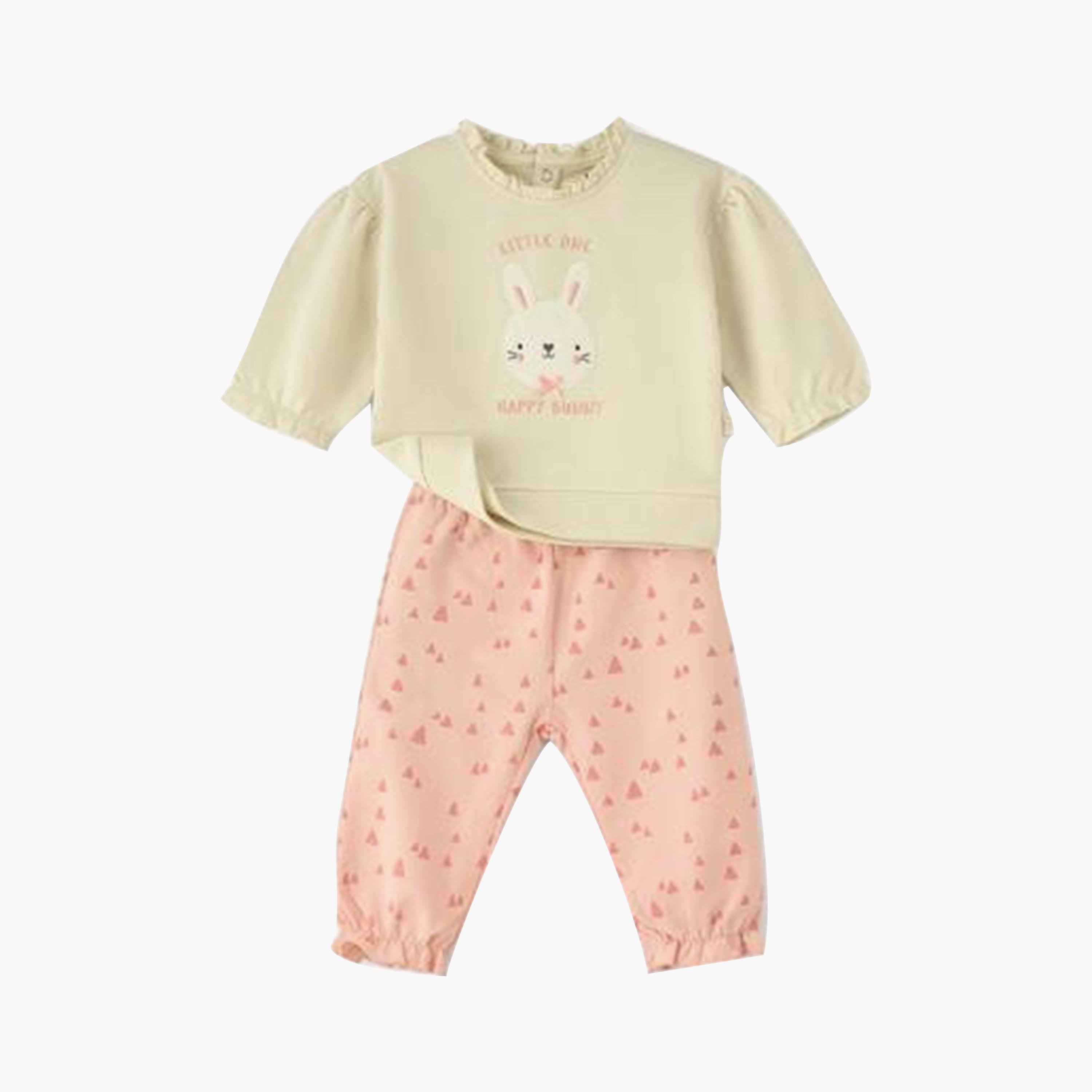 UniqKidz 2-Piece Cotton Embroidered Top & Pyjama Set-baby-girls-clothing-setsandcoords-image-2