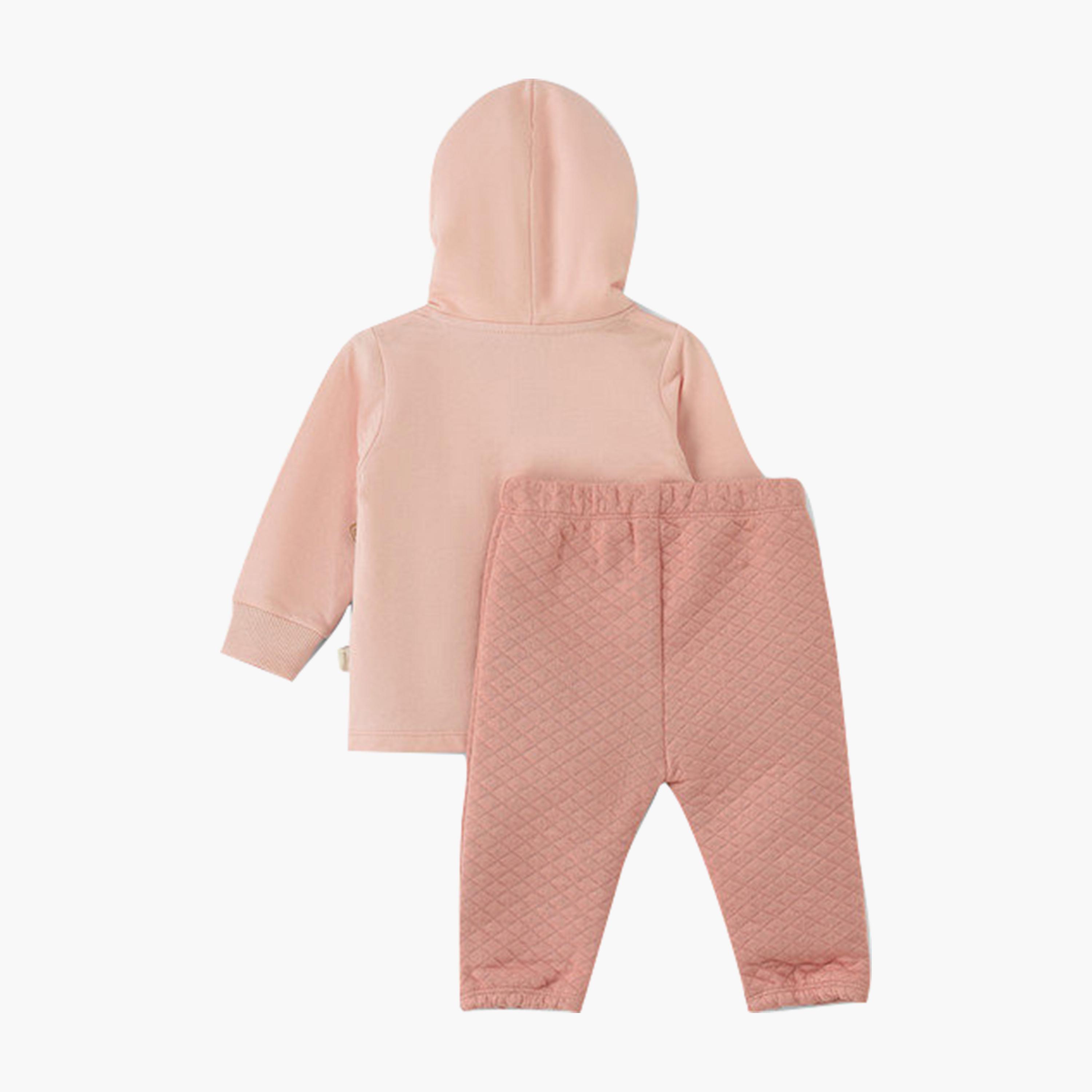 UniqKidz 2-Piece Cotton Embroidered Hooded Sweatshirt & Leggings Set-baby-girls-clothing-setsandcoords-image-2