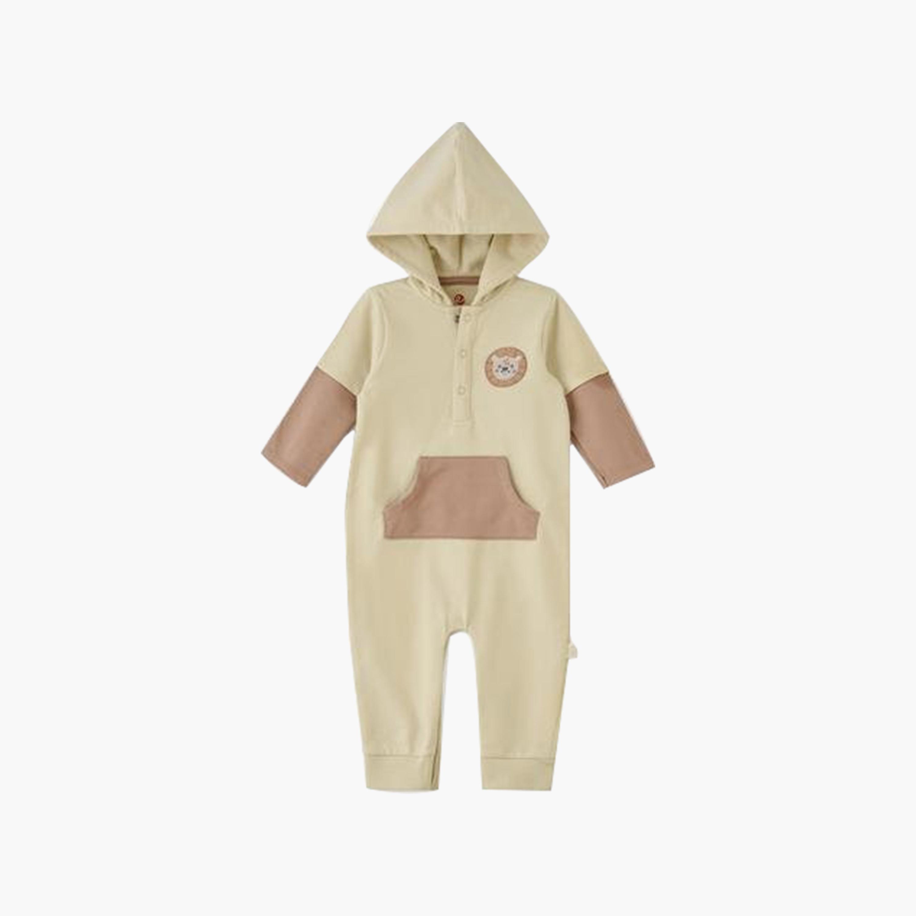 UniqKidz Cotton Hooded Bunny Sleepsuit-baby-boys-clothing-nightwear-sleepsuits-image-1