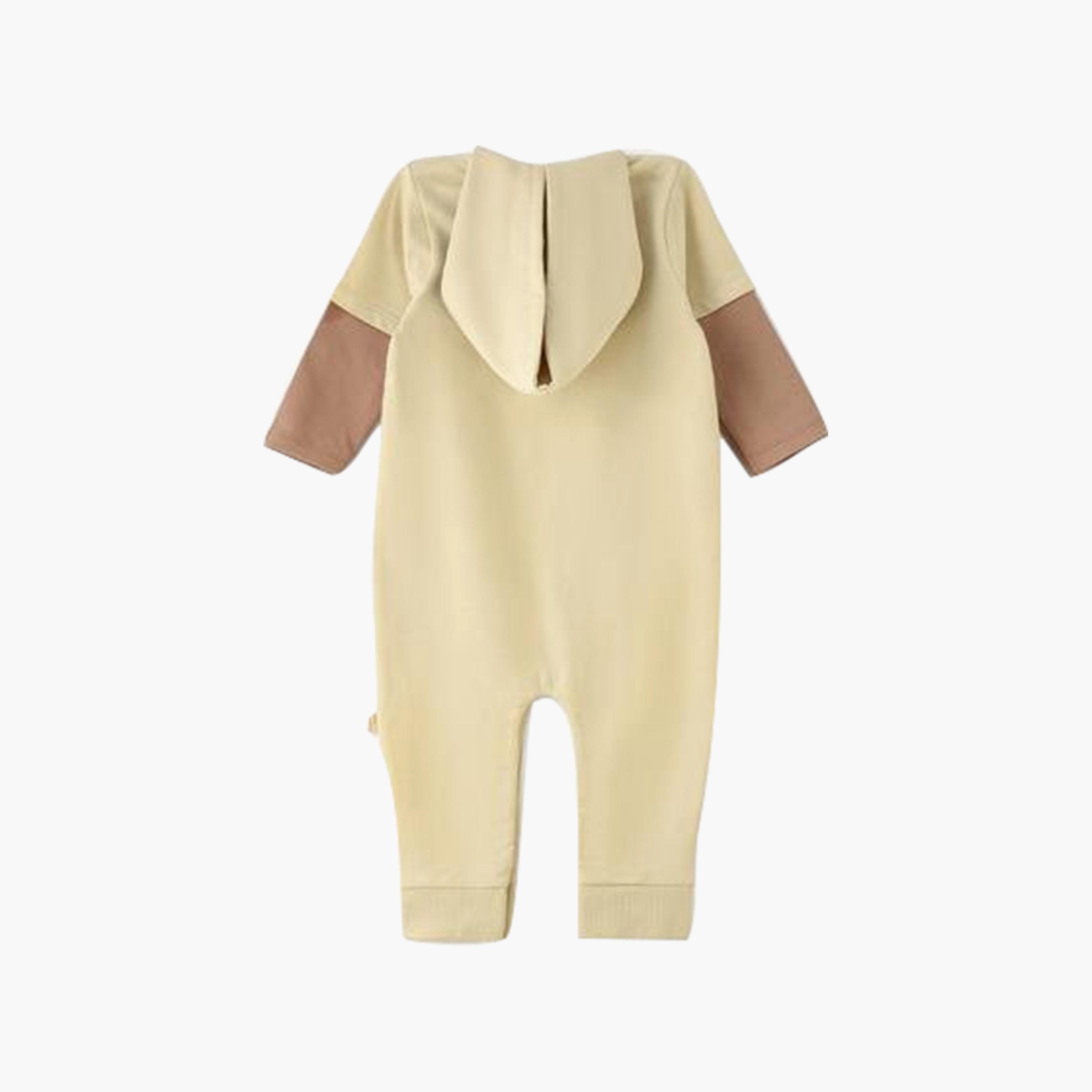 UniqKidz Cotton Hooded Bunny Sleepsuit-baby-boys-clothing-nightwear-sleepsuits-image-2