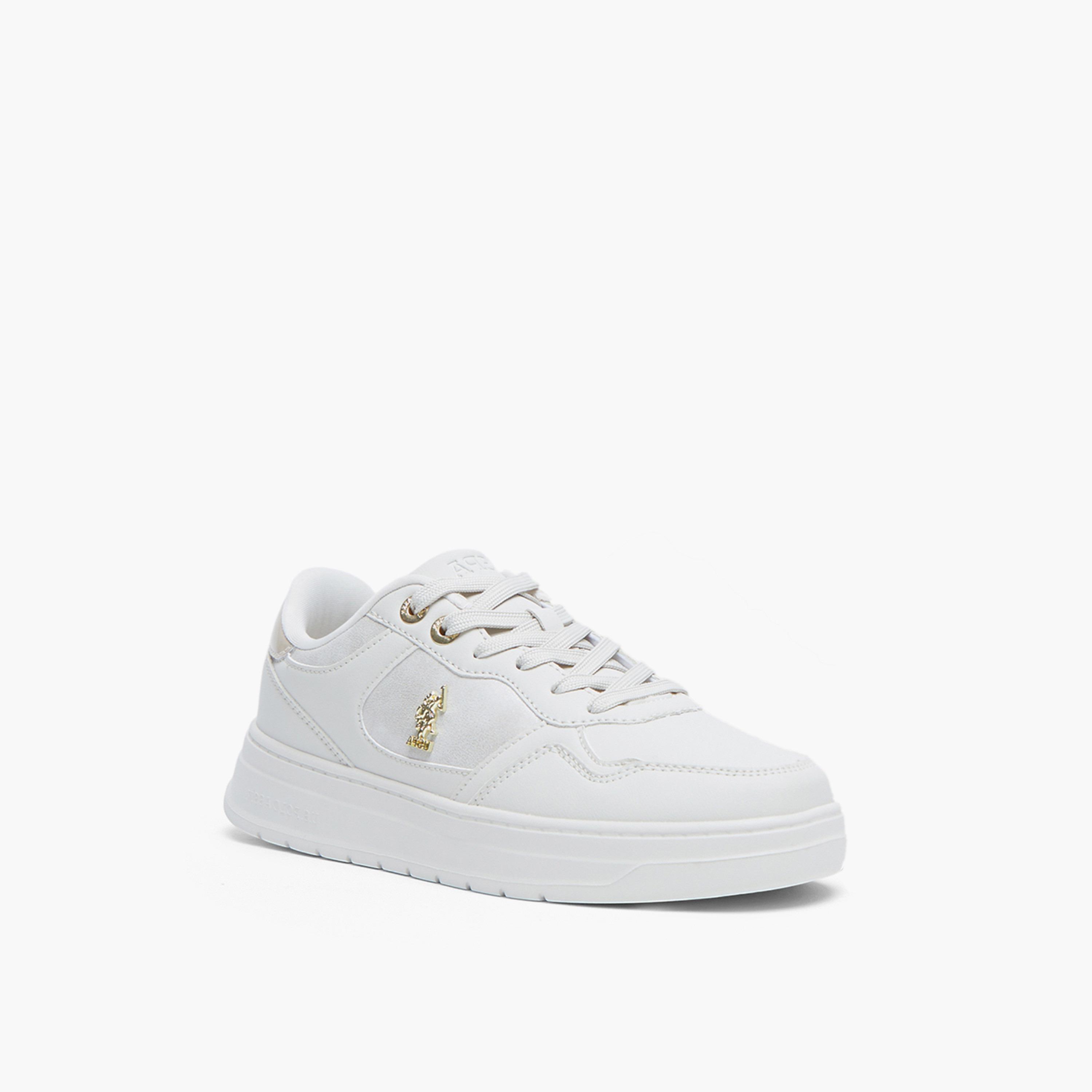 U.S. Polo Assn Women's Lace-Up Low Ankle Sneakers | EMORA-GLB-5FX-women-shoes-sneakers-image-1
