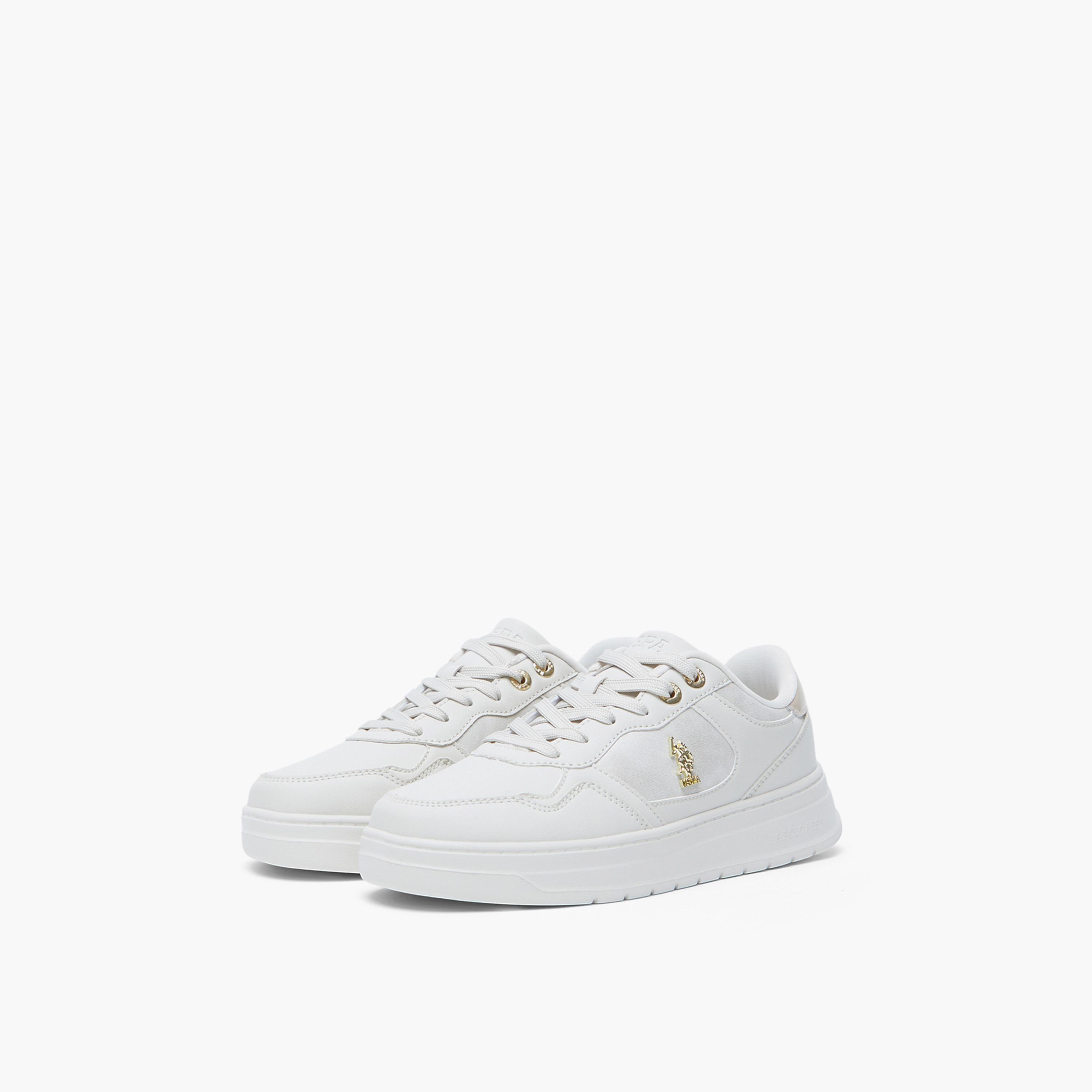 U.S. Polo Assn Women's Lace-Up Low Ankle Sneakers | EMORA-GLB-5FX-women-shoes-sneakers-image-3