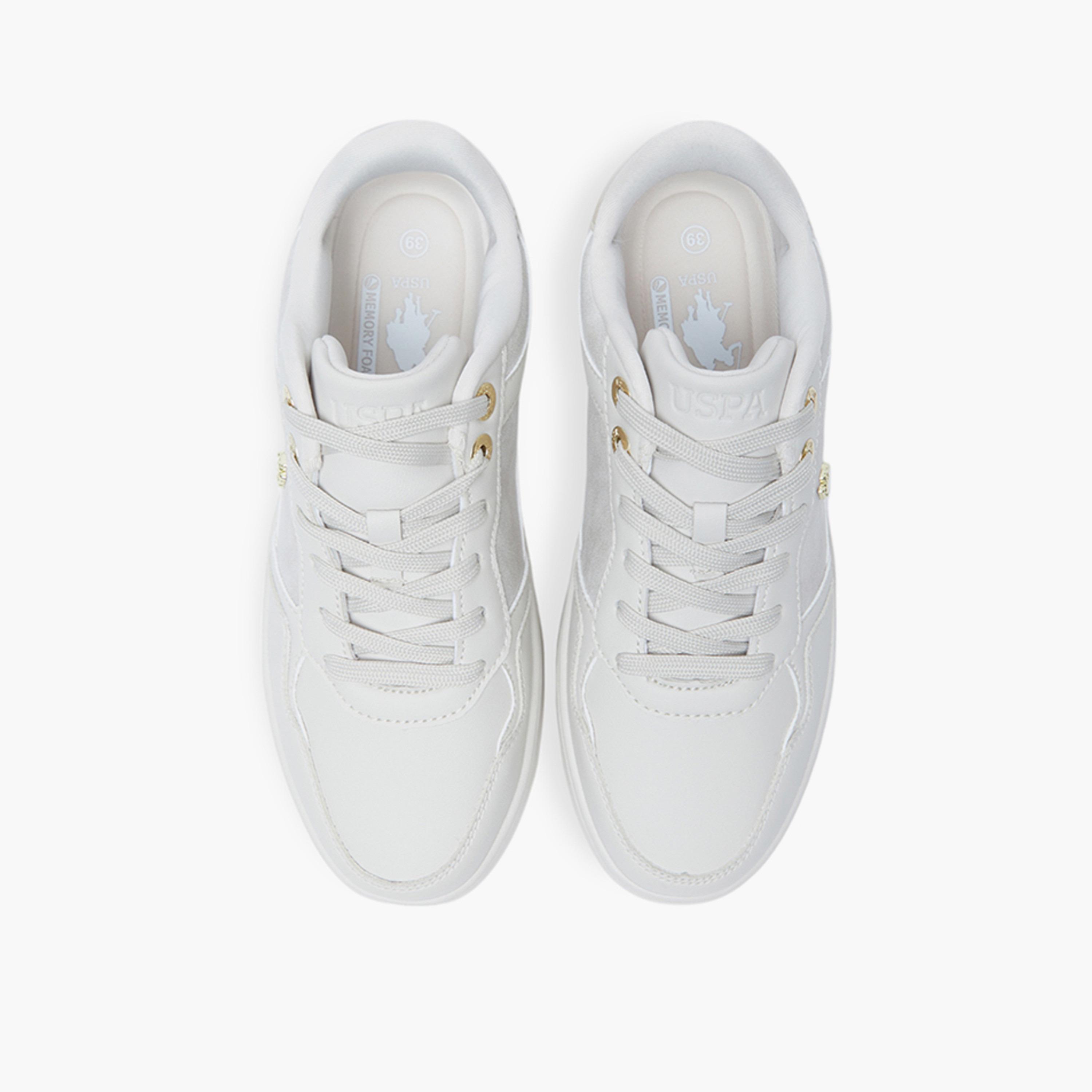 U.S. Polo Assn Women's Lace-Up Low Ankle Sneakers | EMORA-GLB-5FX-women-shoes-sneakers-image-4