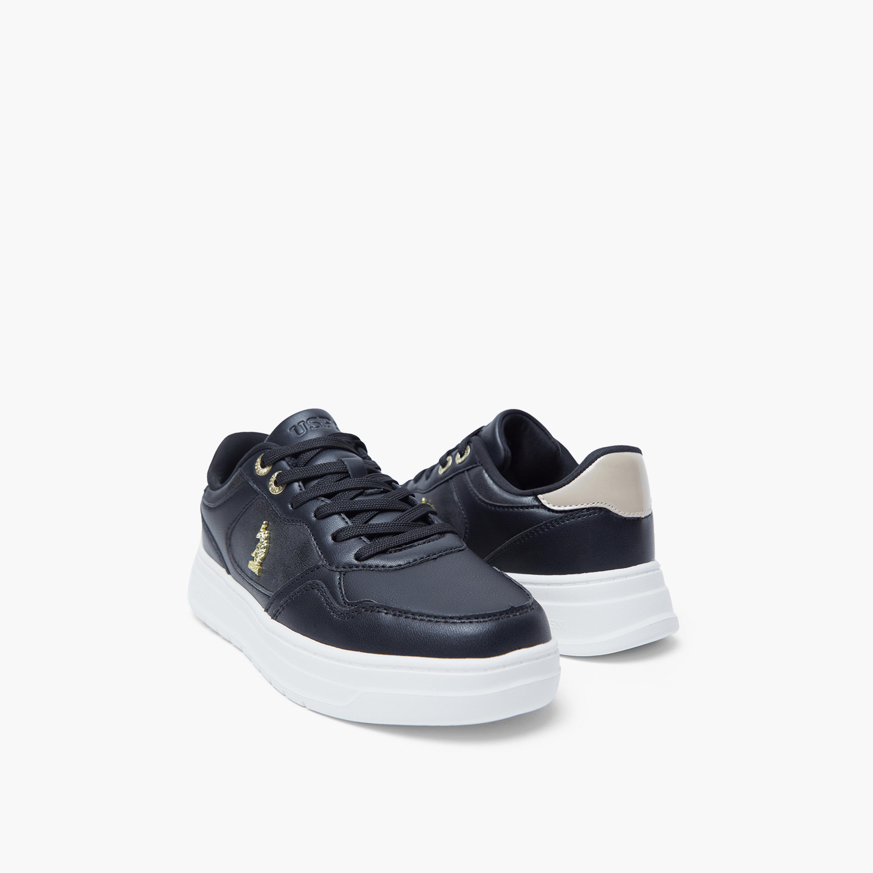 U.S. Polo Assn Women's Lace-Up Low Ankle Sneakers | EMORA-GLB-5FX-women-shoes-sneakers-image-2