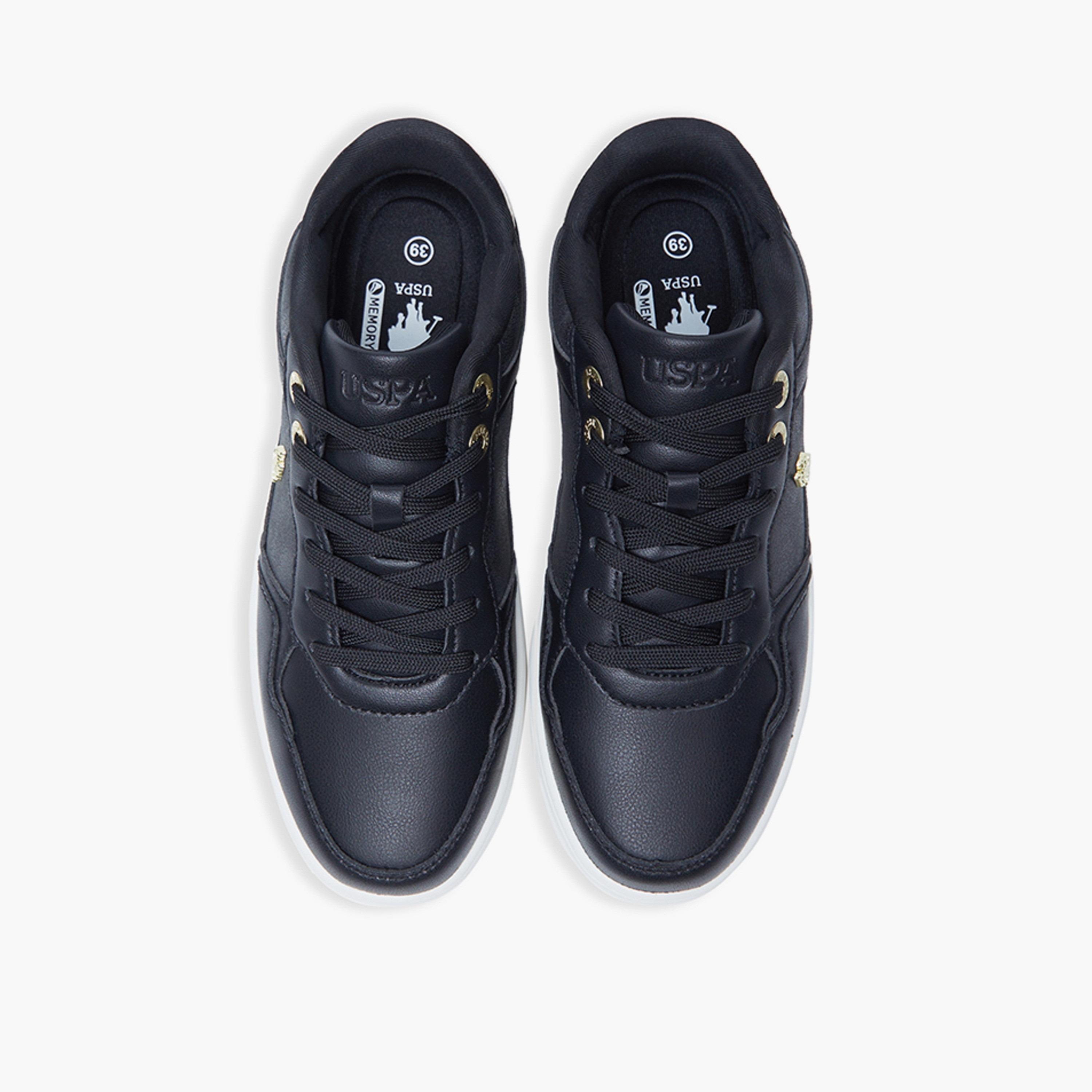 U.S. Polo Assn Women's Lace-Up Low Ankle Sneakers | EMORA-GLB-5FX-women-shoes-sneakers-image-4