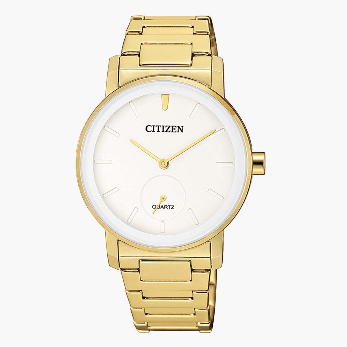 ساعة تناظرية ذهبية كوارتز بحزام معدني للنساء من سيتيزن - EQ9062 58A-women-watchesandjewellery-watches-image-1