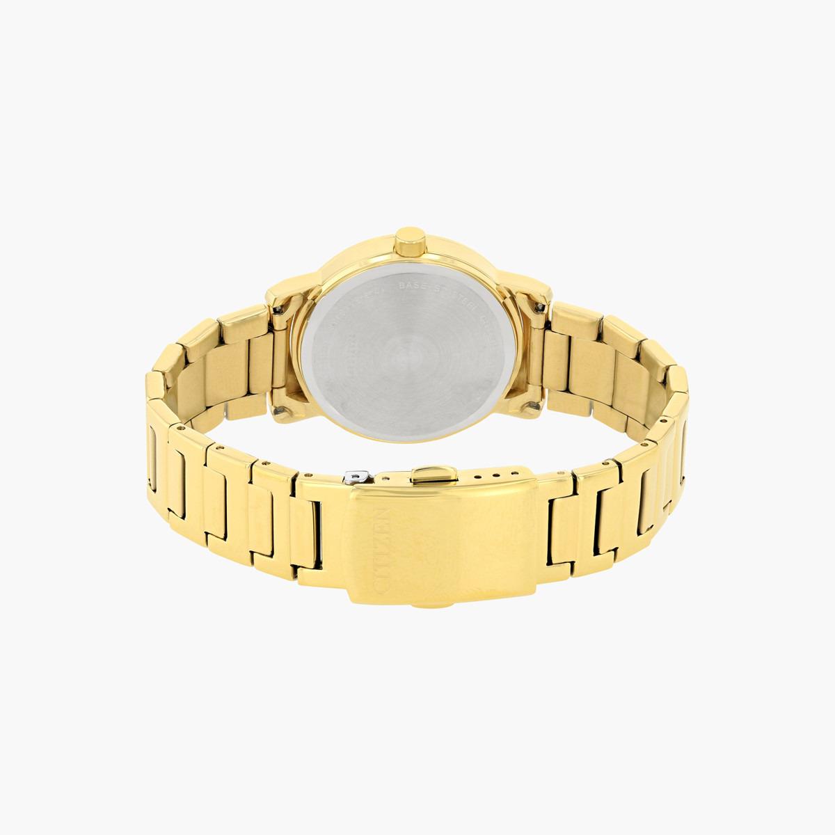 ساعة تناظرية ذهبية كوارتز بحزام معدني للنساء من سيتيزن - EQ9062 58A-women-watchesandjewellery-watches-image-2