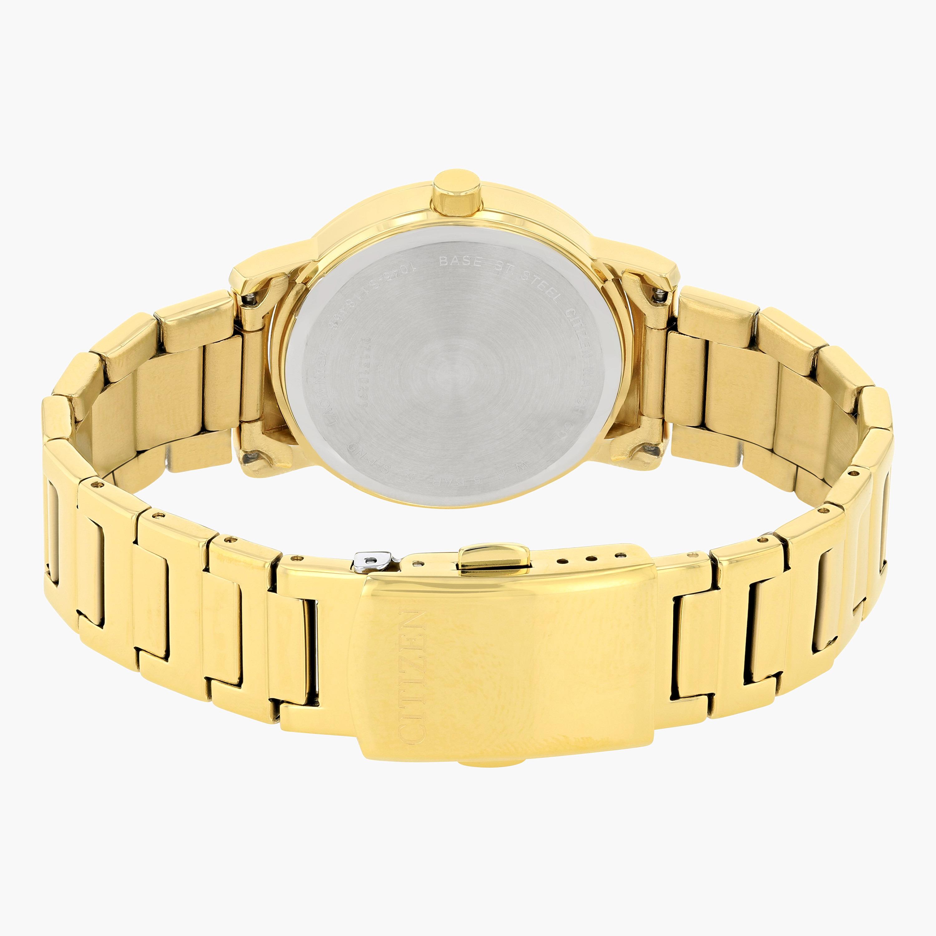 ساعة تناظرية ذهبية كوارتز بحزام معدني للنساء من سيتيزن - EQ9062 58E-women-watchesandjewellery-watches-image-2
