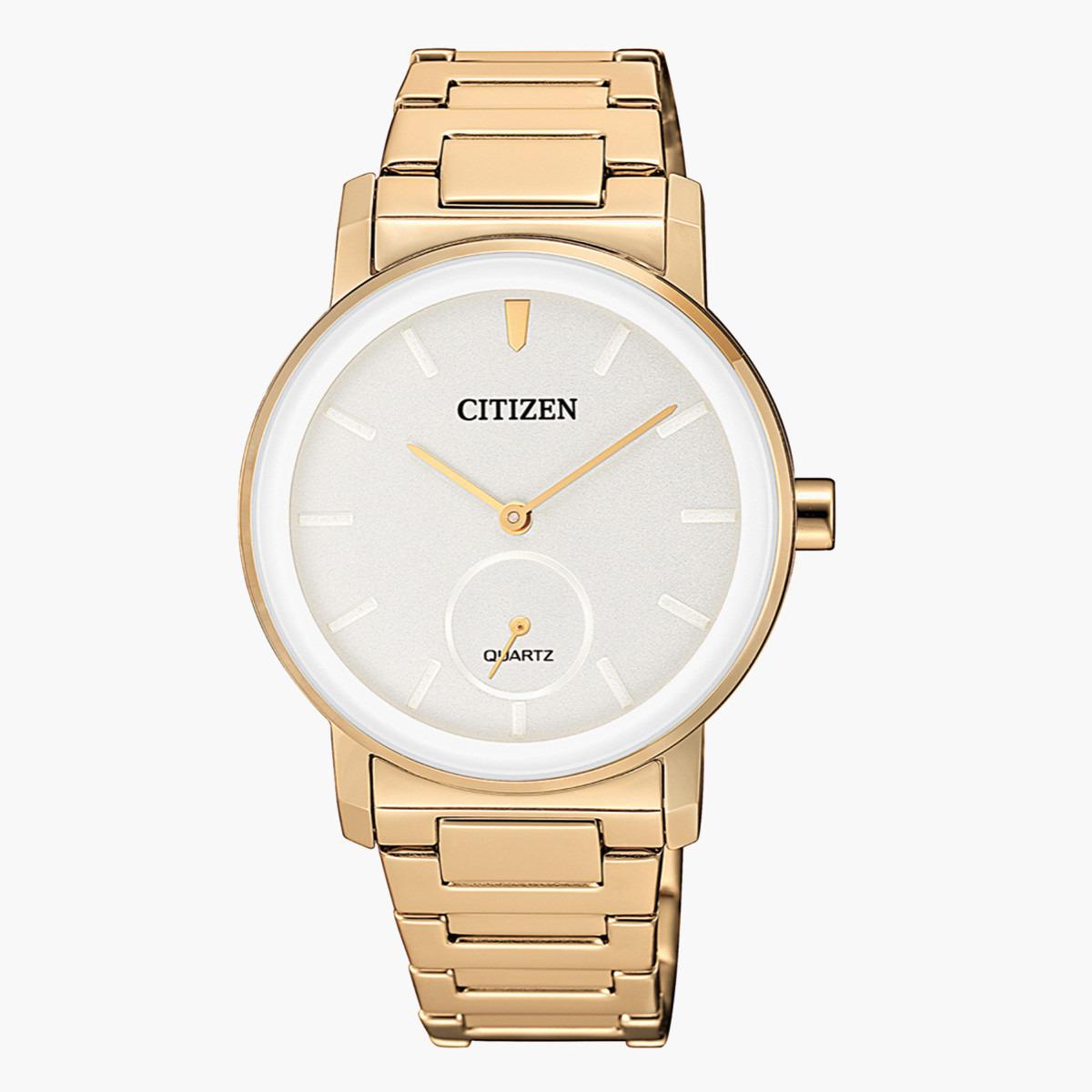 ساعة تناظرية وردية ذهبية كوارتز بحزام معدني للنساء من سيتيزن - EQ9063 55A-women-watchesandjewellery-watches-image-1