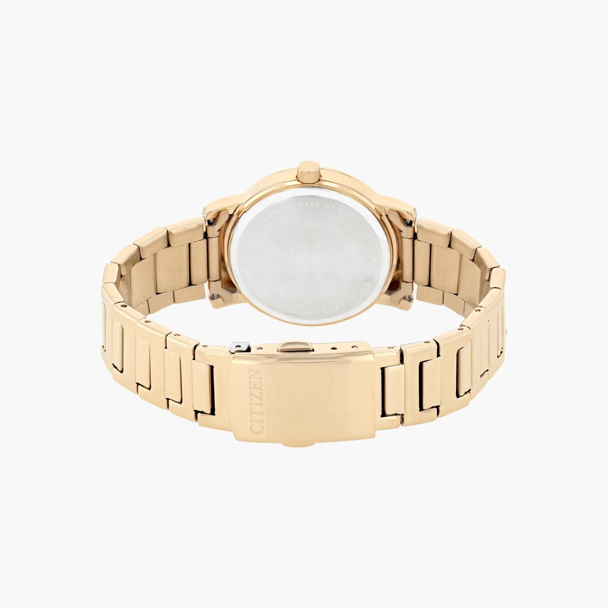 ساعة تناظرية وردية ذهبية كوارتز بحزام معدني للنساء من سيتيزن - EQ9063 55A-women-watchesandjewellery-watches-image-2