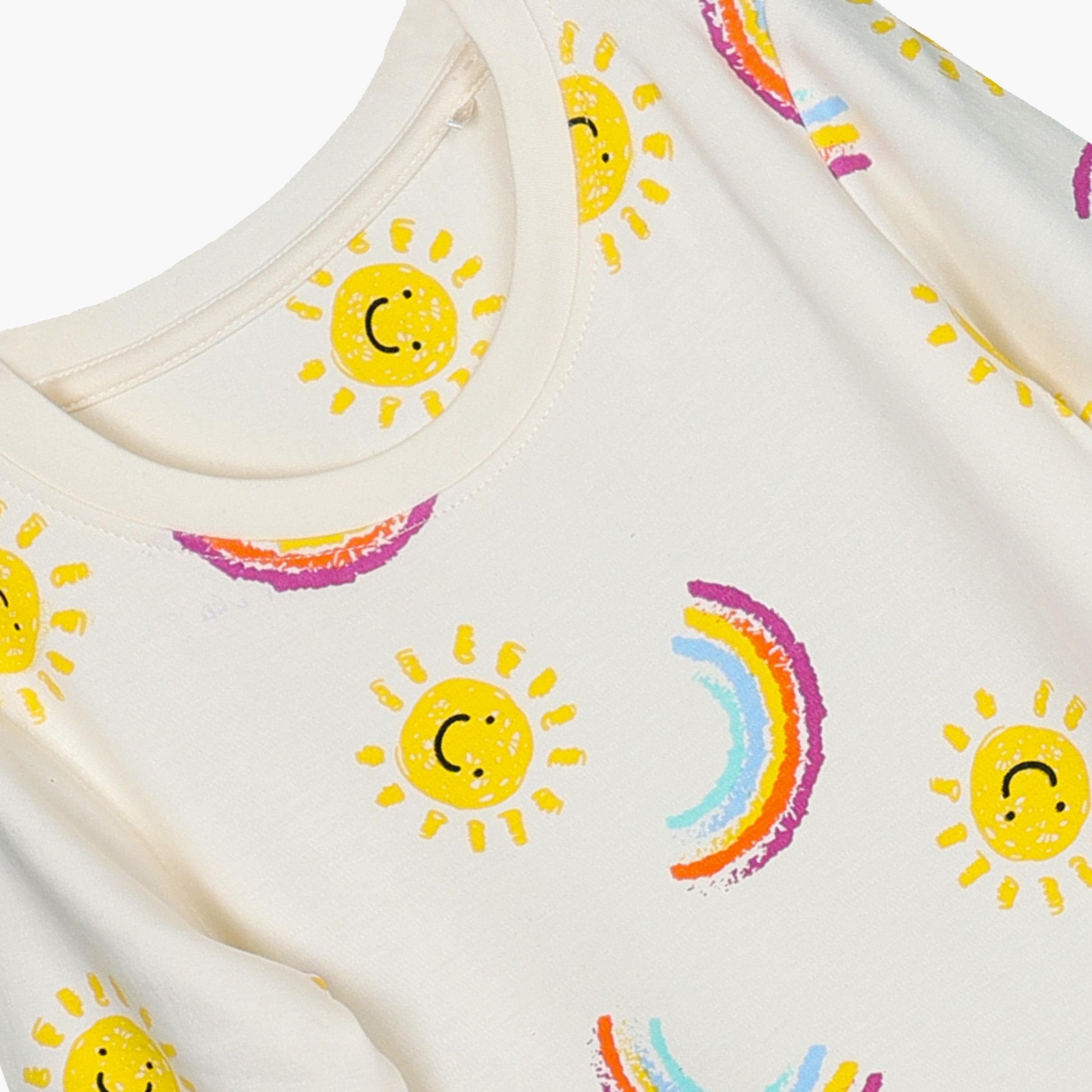 بودي سوت بأكمام طويلة بطبعة كيوت إترنال سمايلز من أيكو-baby-girls-clothing-rompers-image-5