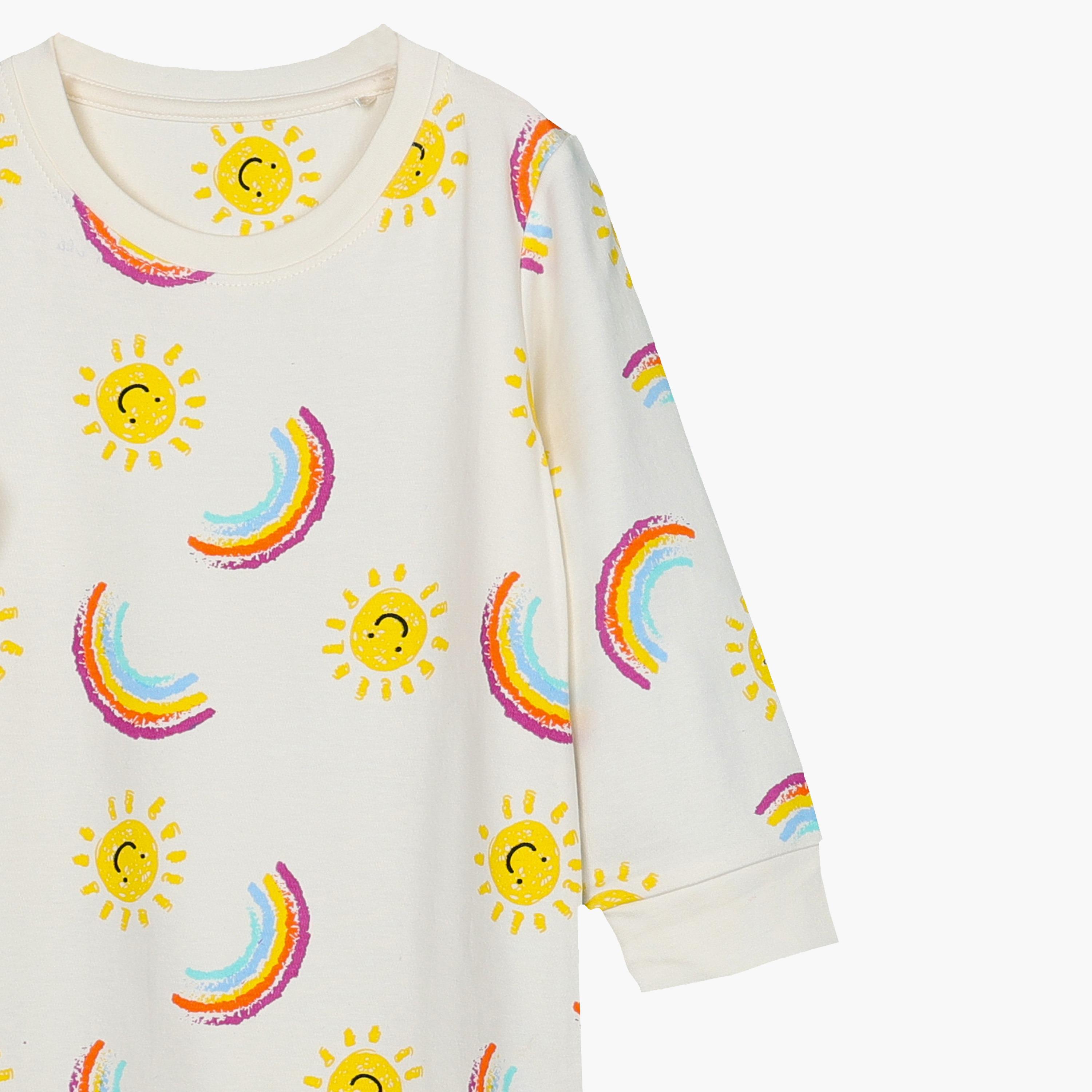 بودي سوت بأكمام طويلة بطبعة كيوت إترنال سمايلز من أيكو-baby-girls-clothing-rompers-image-4