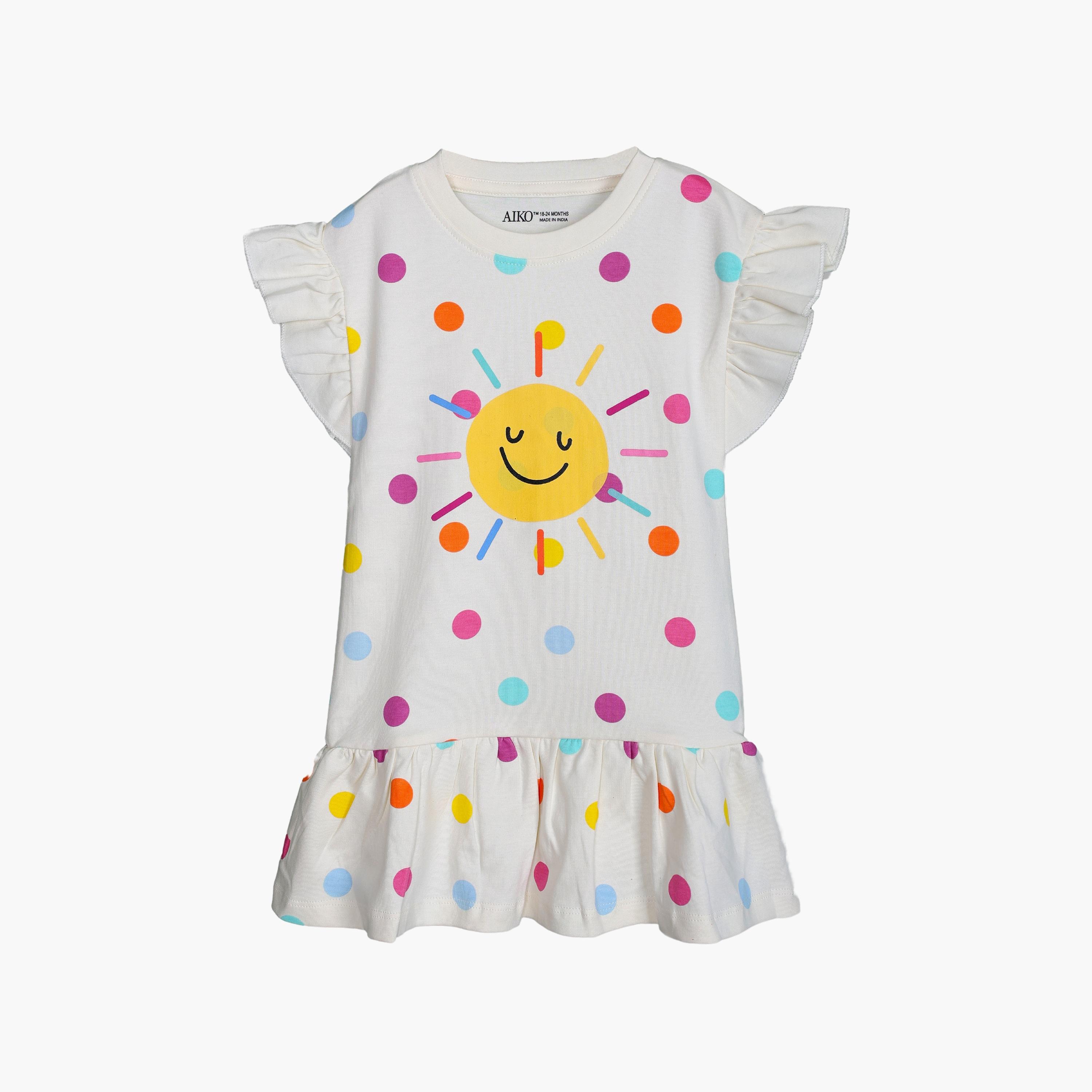 فستان بأكمام كاب مطبوع من أيكو-baby-girls-clothing-dressesandjumpsuits-image-1