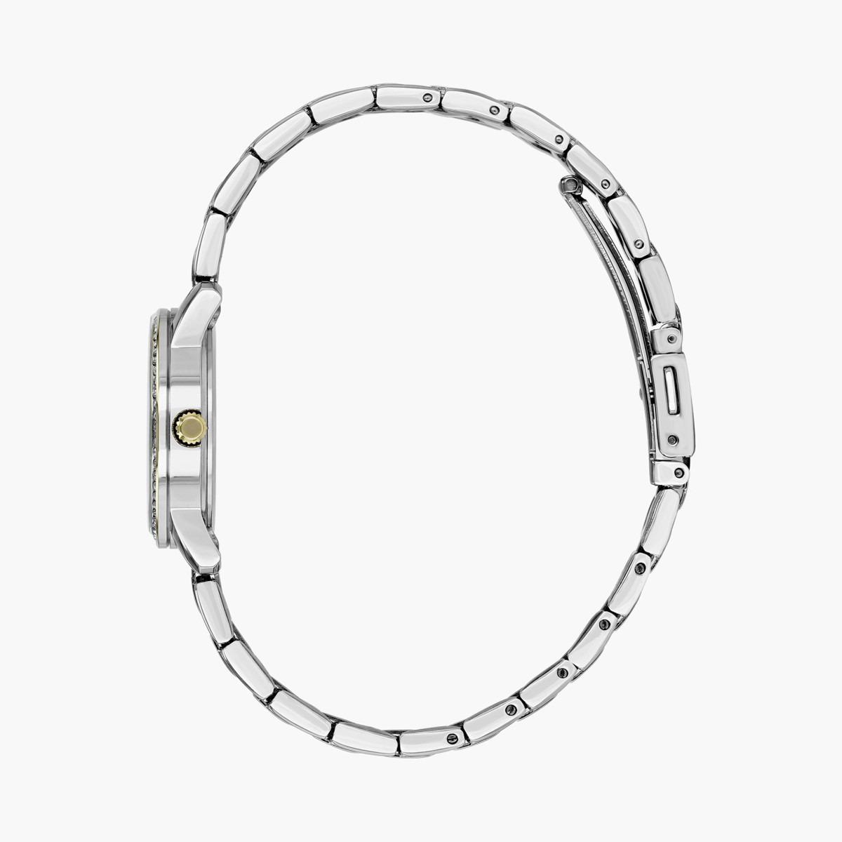 ساعة يد تناظرية بلون ذهبي وفضي بسوار معدني للنساء من سيتيزن-EU 6038 89A-women-watchesandjewellery-watches-image-3