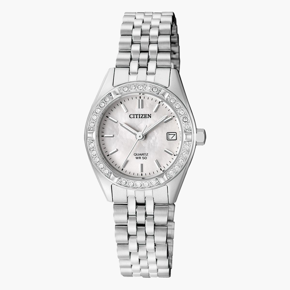 Citizen Women's Silver Analog Metal Strap Watch EU6060 55D-women-watchesandjewellery-watches-image-1