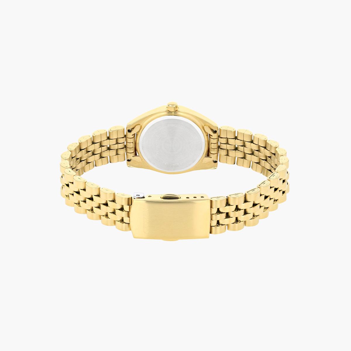 ساعة تناظرية ذهبية بحزام معدني للنساء من سيتيزن - EU6062 50D-women-watchesandjewellery-watches-image-2