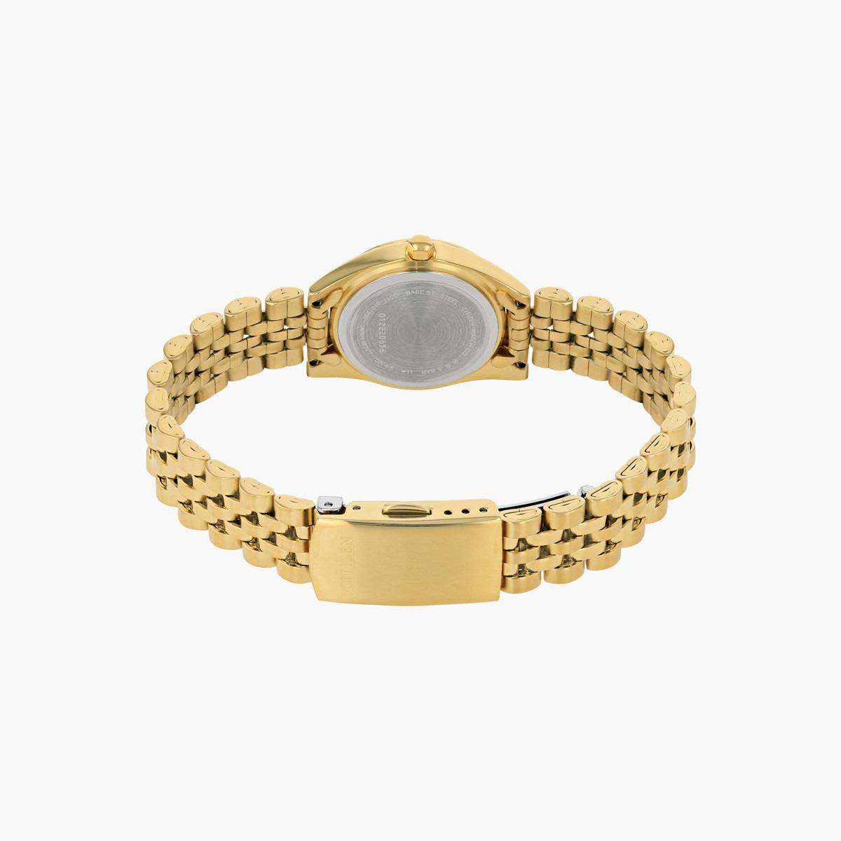 ساعة تناظرية وردية ذهبية بحزام معدني للنساء من سيتيزن - EU6062 50P-women-watchesandjewellery-watches-image-2