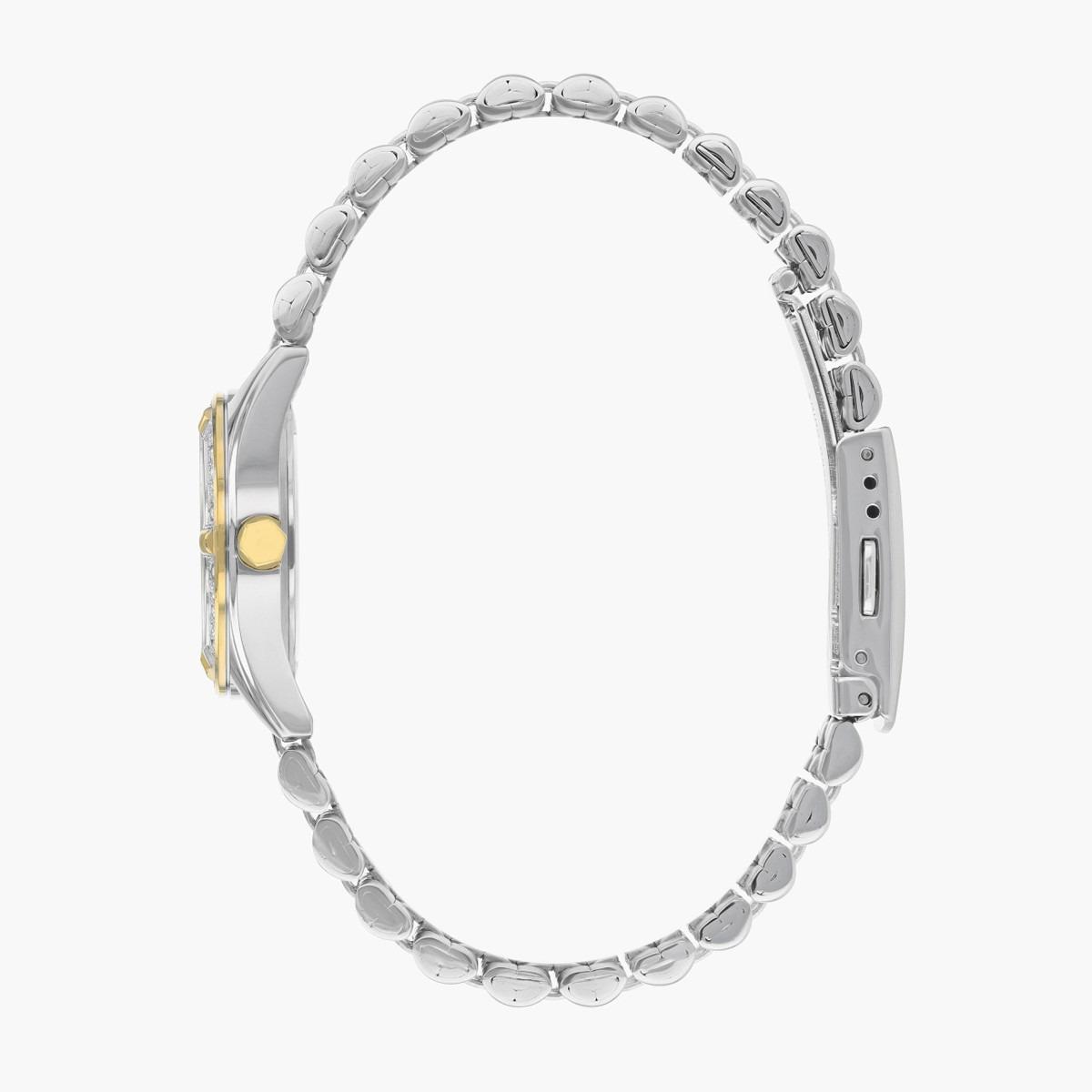 ساعة تناظرية فضيّة وذهبية بحزام معدني للنساء من سيتيزن - EU6064 54D-women-watchesandjewellery-watches-image-3