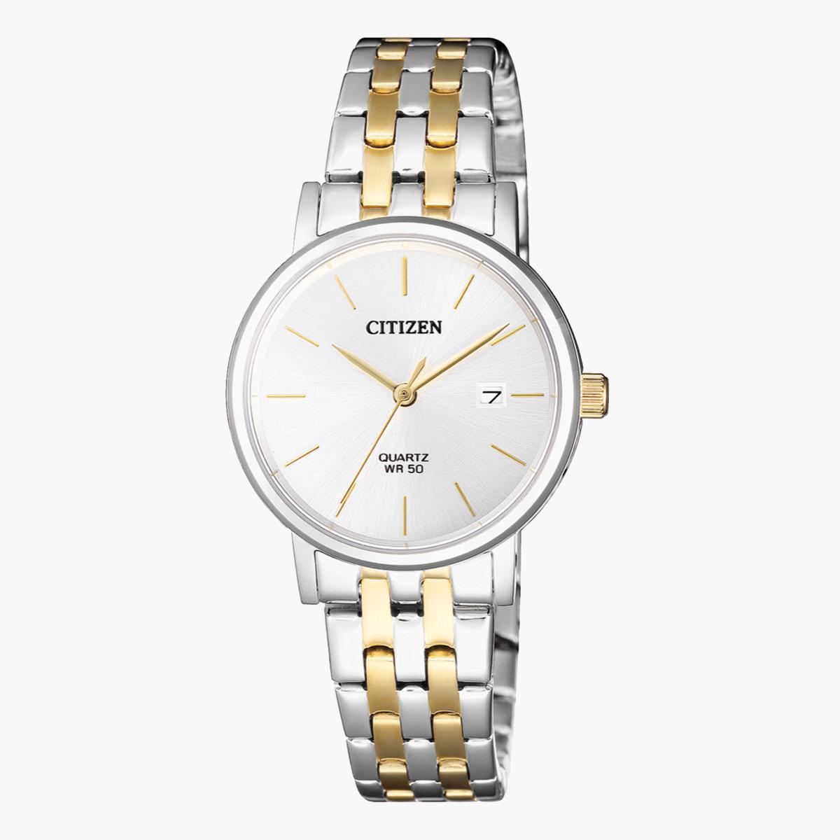 Citizen Women's Silver & Gold Analog Metal Strap Watch EU6094 53A-women-watchesandjewellery-watches-image-1