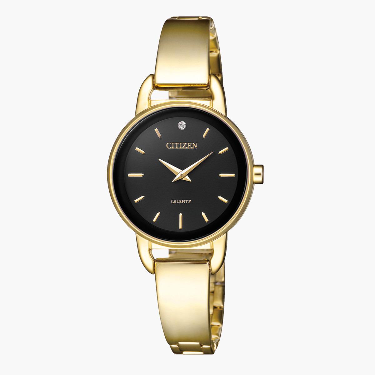 ساعة تناظرية وردية ذهبية بحزام معدني للنساء من سيتيزن - EZ6372 51E-women-watchesandjewellery-watches-image-1
