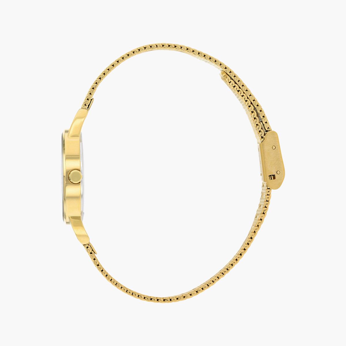 ساعة تناظرية ذهبيّة كوارتز بحزام شبكي للنساء من سيتيزن - EZ7002 54E-women-watchesandjewellery-watches-image-3