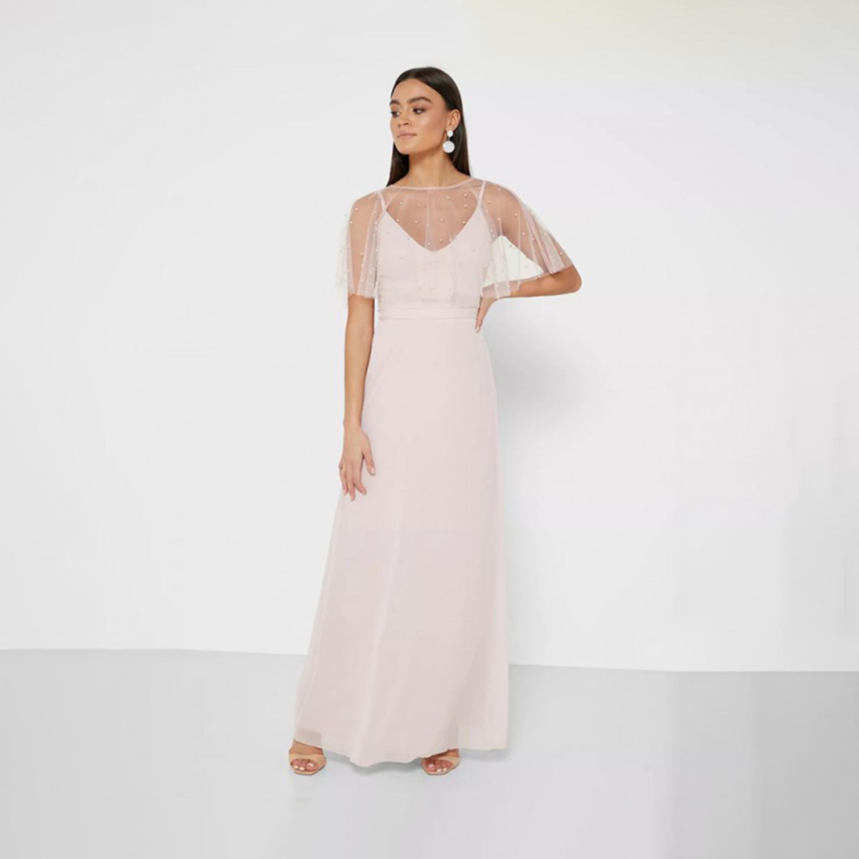 فستان ماكسي مزين باللون الوردي من ليتل ميستريس -women-clothing-dresses-image-1