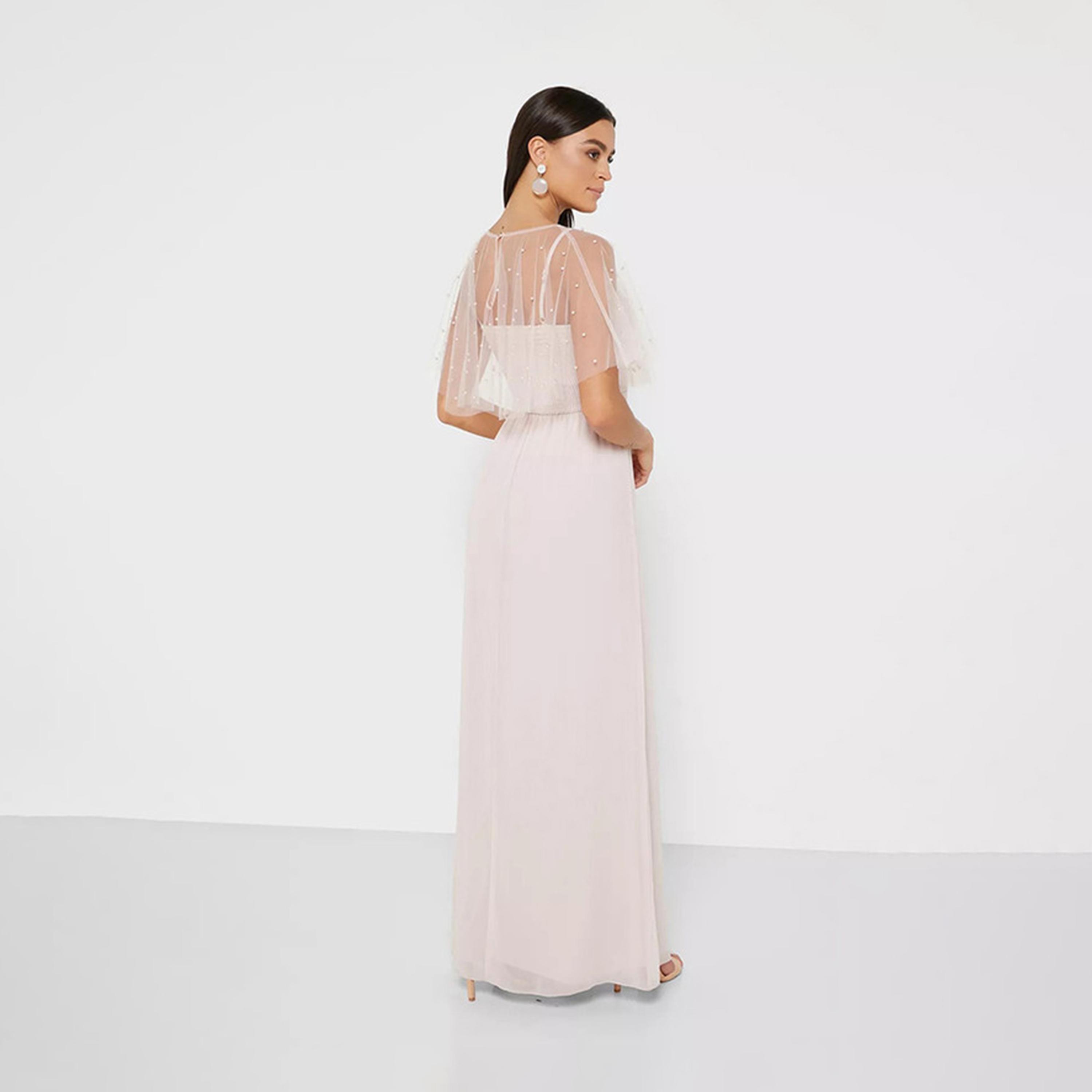 فستان ماكسي مزين باللون الوردي من ليتل ميستريس -women-clothing-dresses-image-2