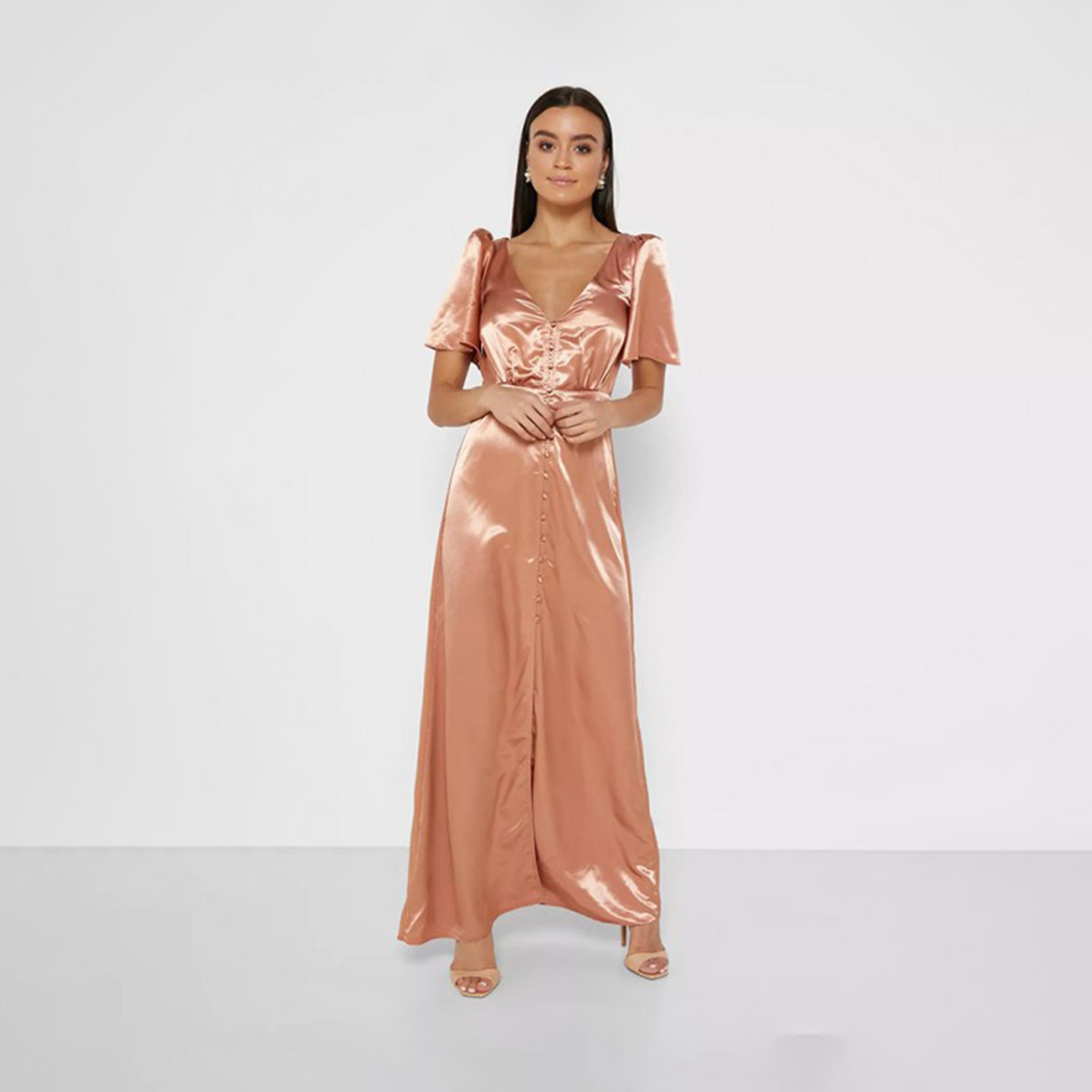 فستان ماكسي بني من ليتل ميستريس -women-clothing-dresses-image-1