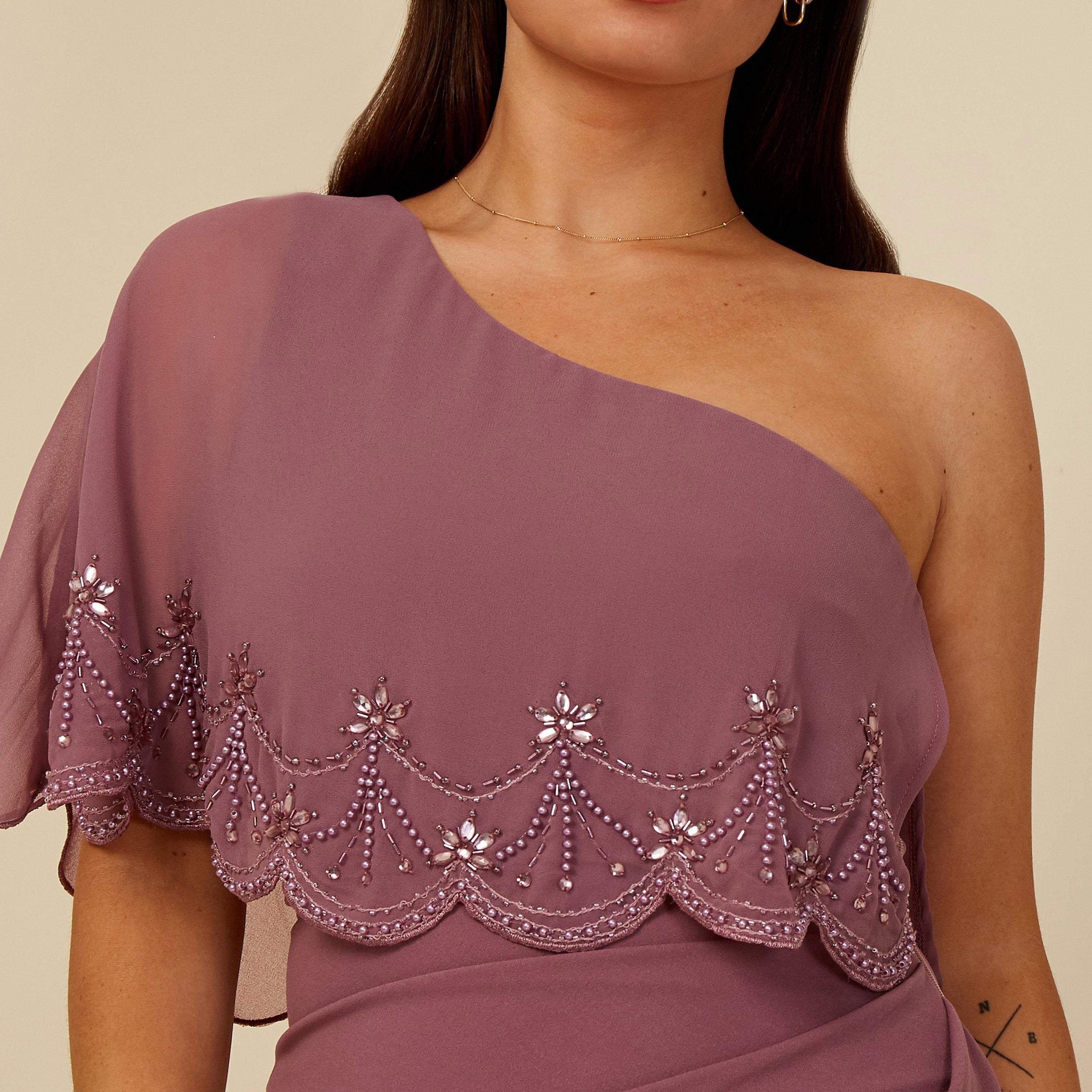 ليتل مسترس- فستان ماكسي بفتحة مزين كتف واحد-women-clothing-dresses-image-2