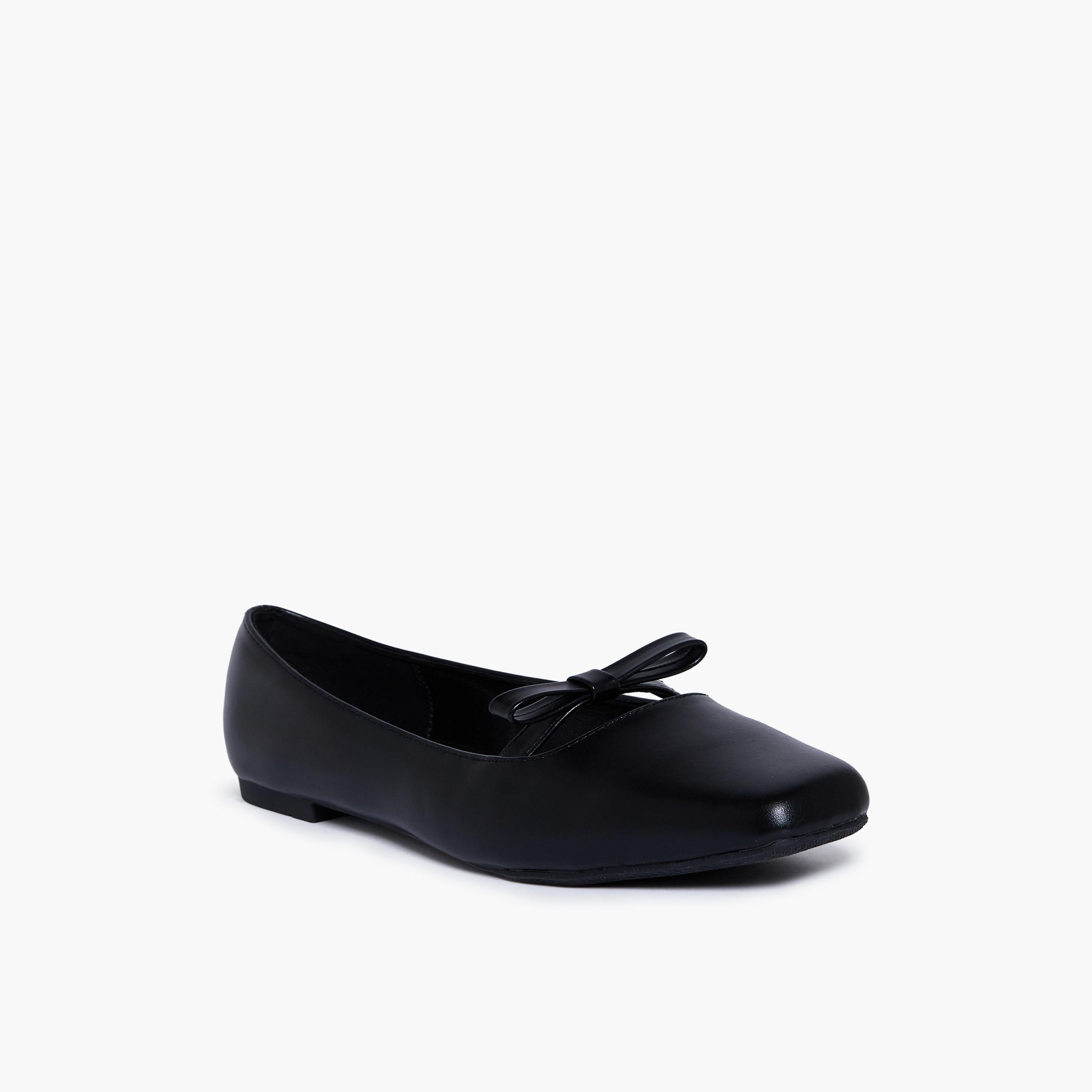 جيومني - حذاء باليرينا جودي1 سهل الارتداء مسطح مقدمة مربعة للنساء | F2503-11-BLACK-women-shoes-ballerinas-image-1