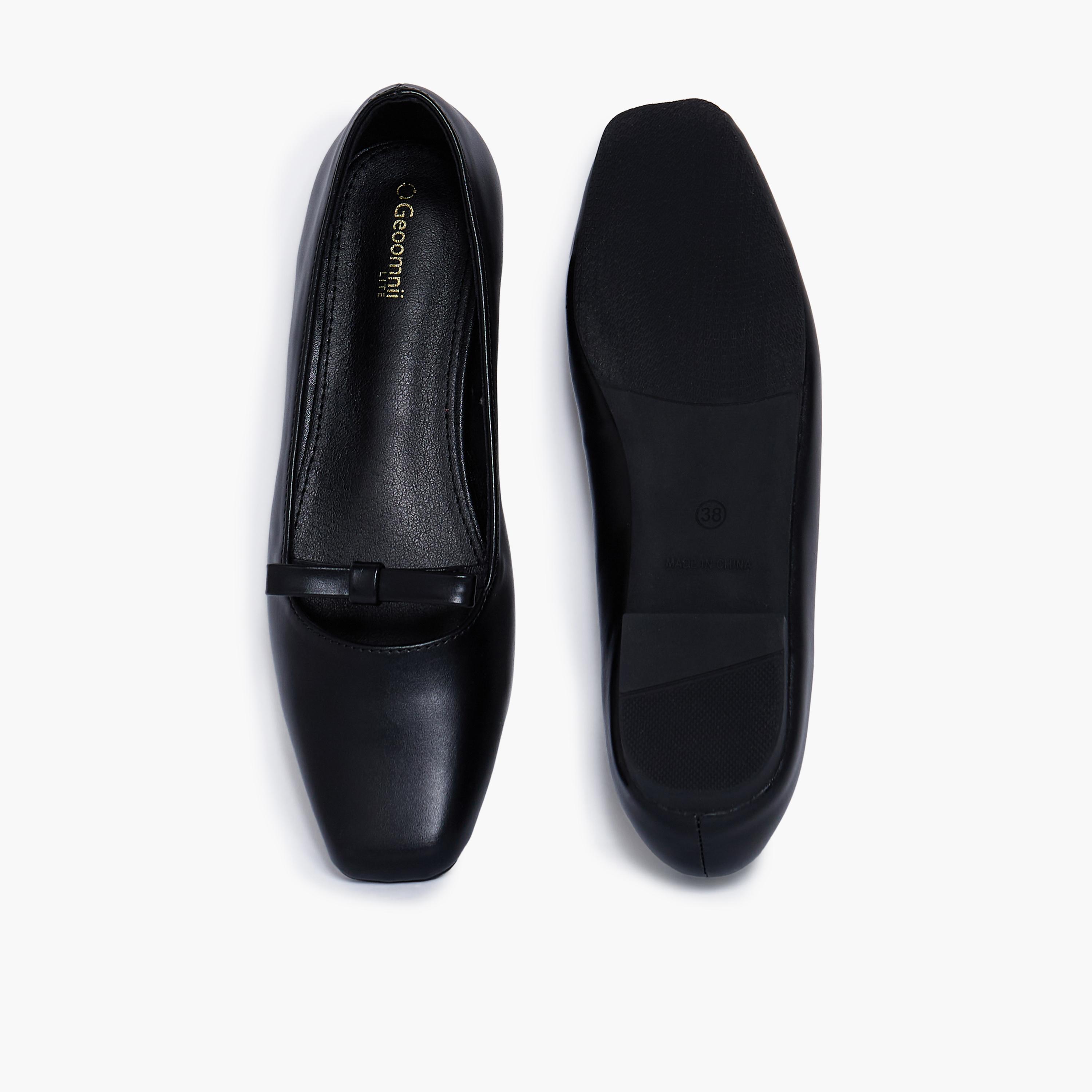 جيومني - حذاء باليرينا جودي1 سهل الارتداء مسطح مقدمة مربعة للنساء | F2503-11-BLACK-women-shoes-ballerinas-image-3
