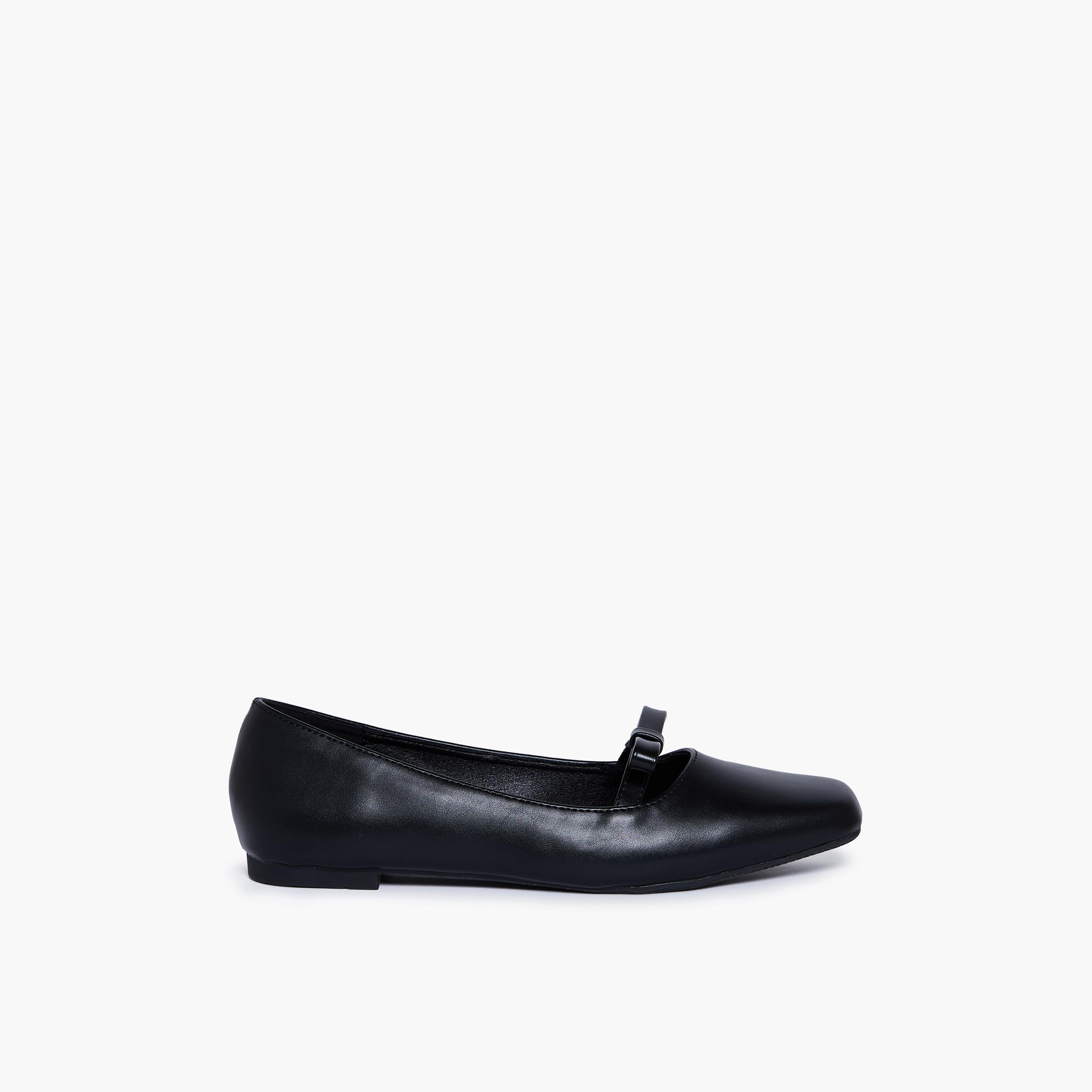 جيومني - حذاء باليرينا جودي1 سهل الارتداء مسطح مقدمة مربعة للنساء | F2503-11-BLACK-women-shoes-ballerinas-image-4