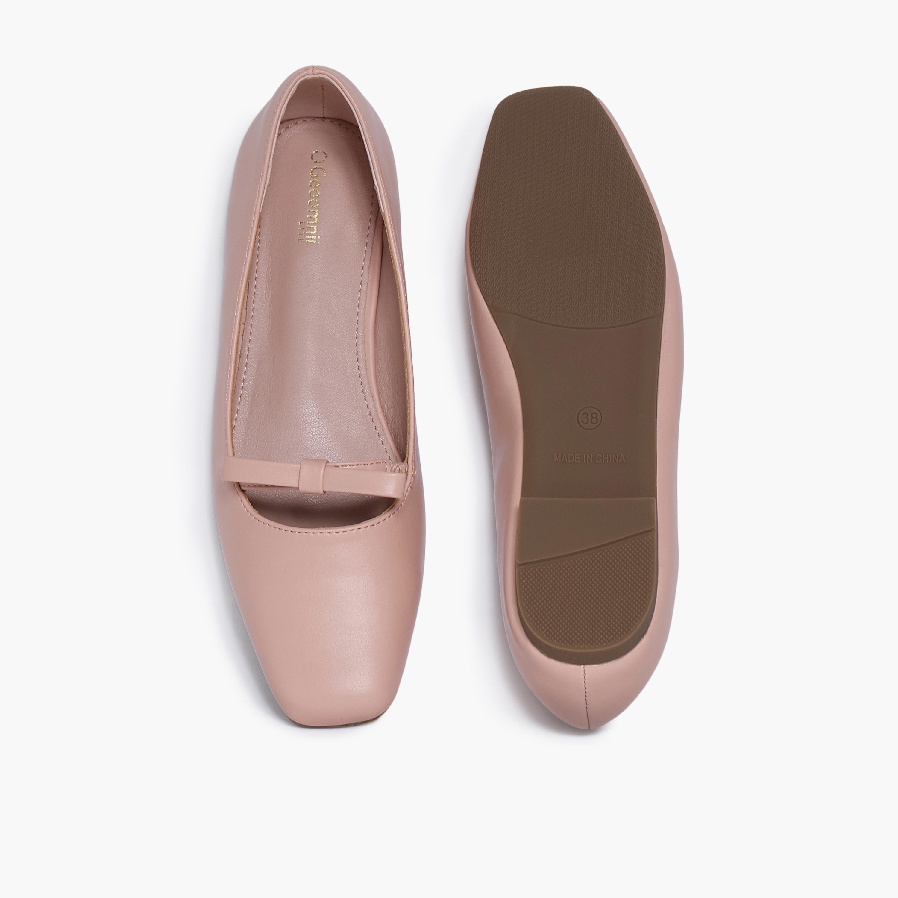 جيومني - حذاء باليرينا جوليا1 سهل الارتداء مسطح مقدمة مربعة للنساء | F2503-11-PINK-women-shoes-ballerinas-image-3