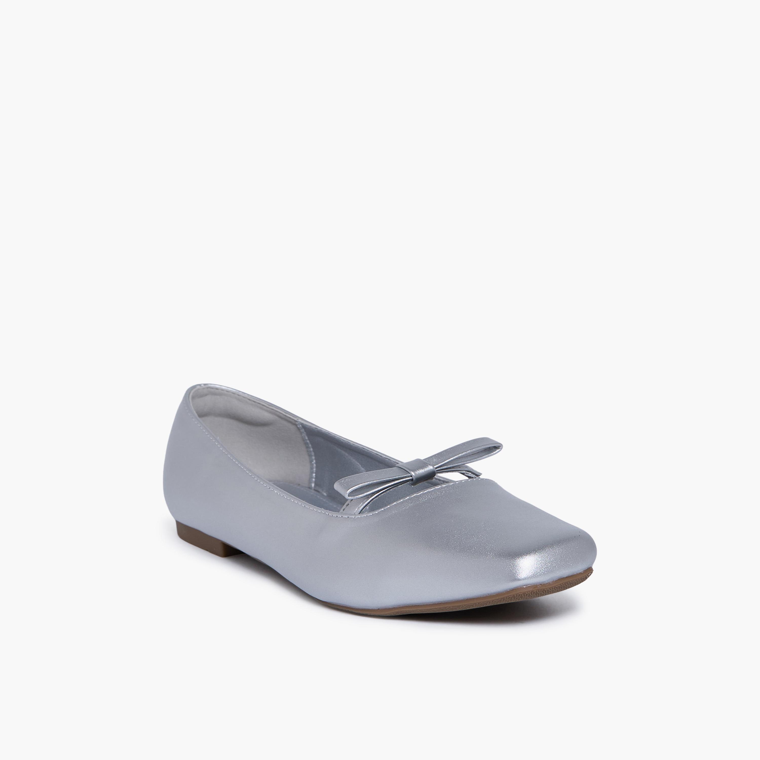 جيومني - حذاء باليرينا جوليانا1 سهل الارتداء مسطح مقدمة مربعة للنساء | F2503-11-SILVER-women-shoes-ballerinas-image-1