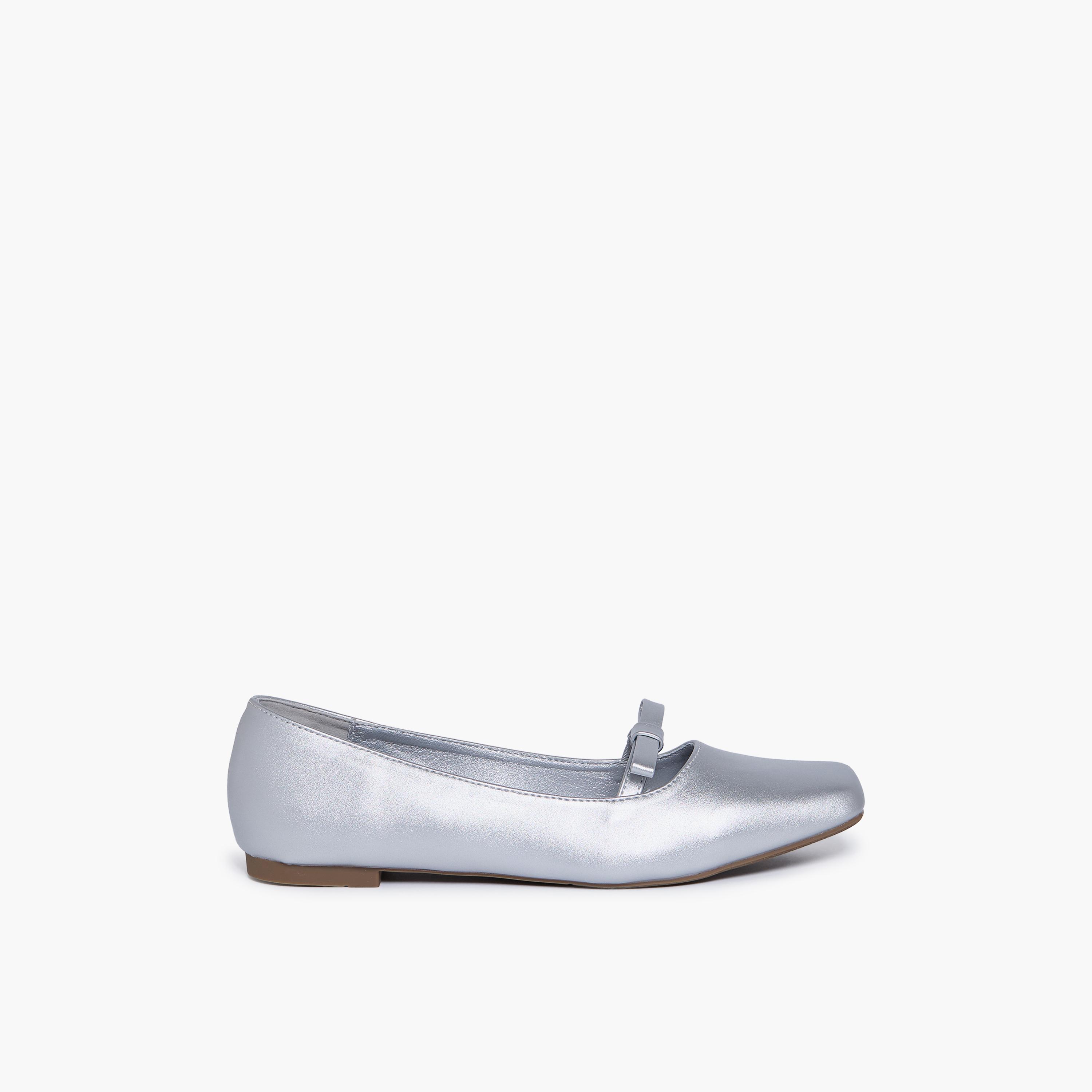 جيومني - حذاء باليرينا جوليانا1 سهل الارتداء مسطح مقدمة مربعة للنساء | F2503-11-SILVER-women-shoes-ballerinas-image-4
