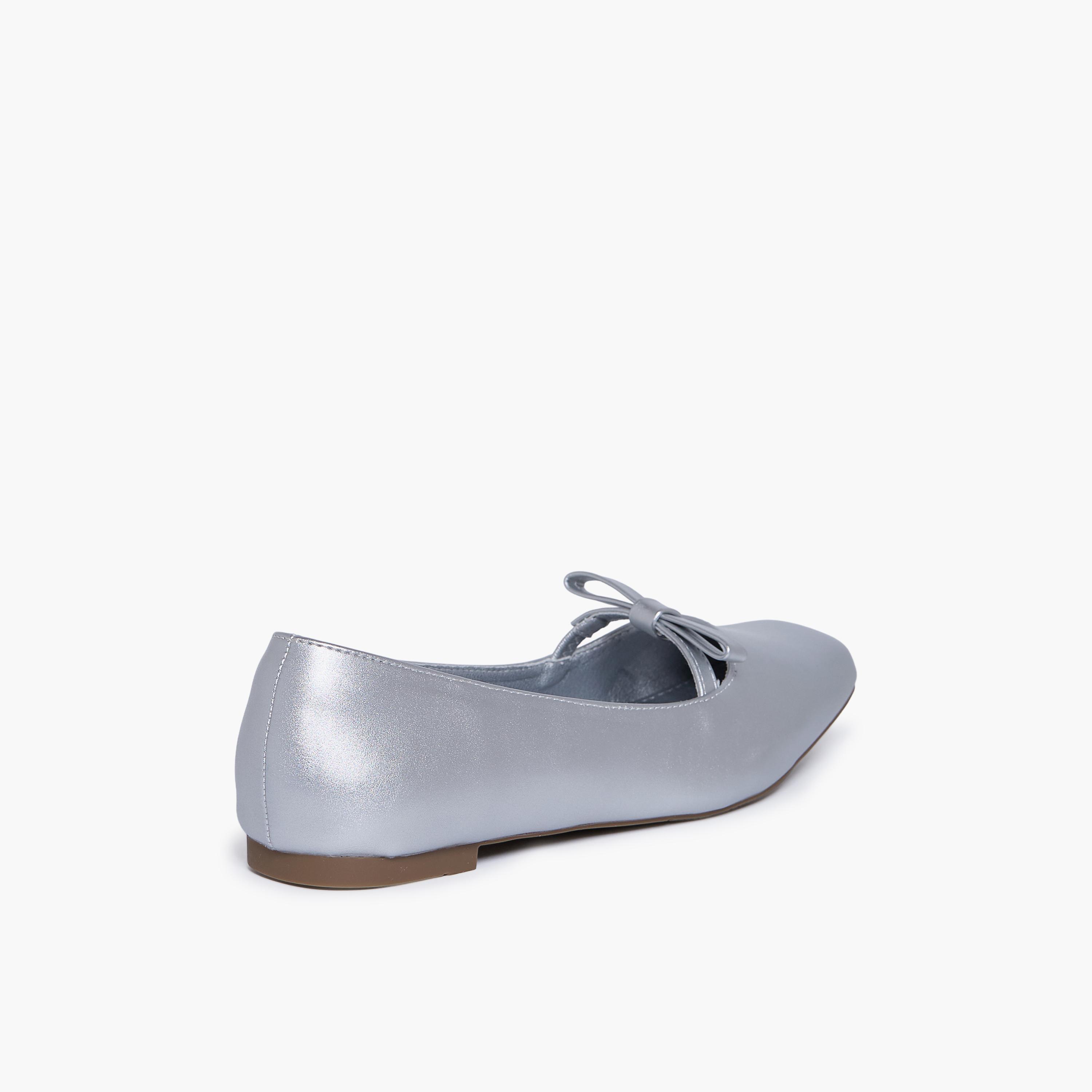 جيومني - حذاء باليرينا جوليانا1 سهل الارتداء مسطح مقدمة مربعة للنساء | F2503-11-SILVER-women-shoes-ballerinas-image-5