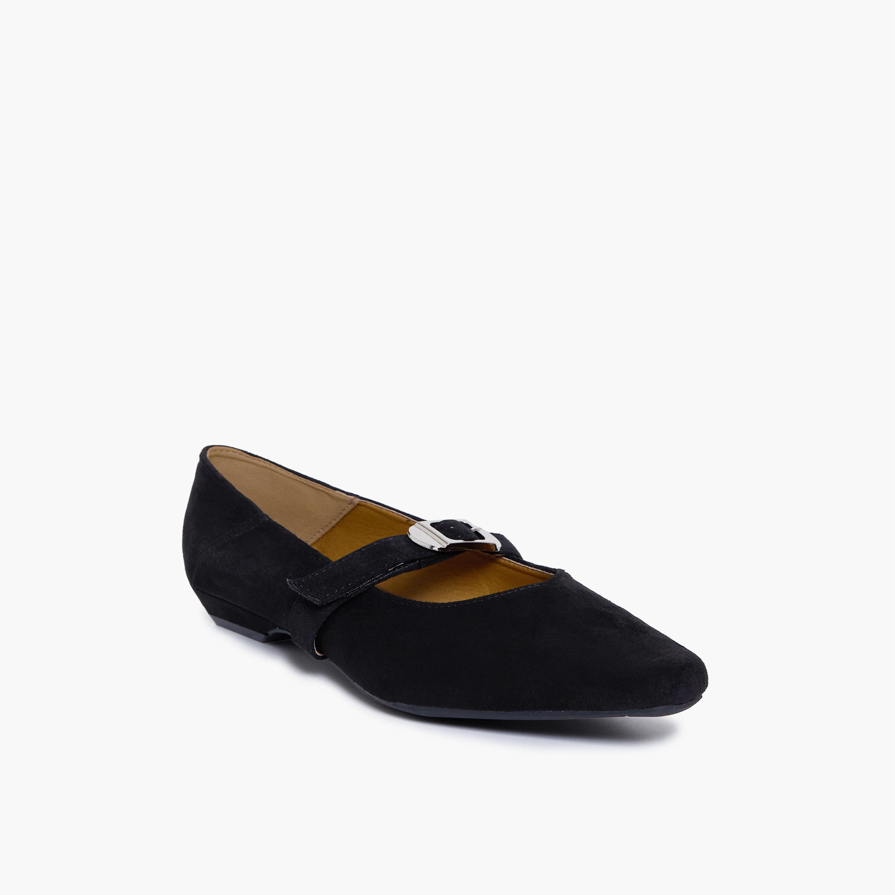 جيومني - حذاء ماري جين جولييت1 سهل الارتداء مسطح للنساء | F2503-14-BLACK-women-shoes-ballerinas-image-1