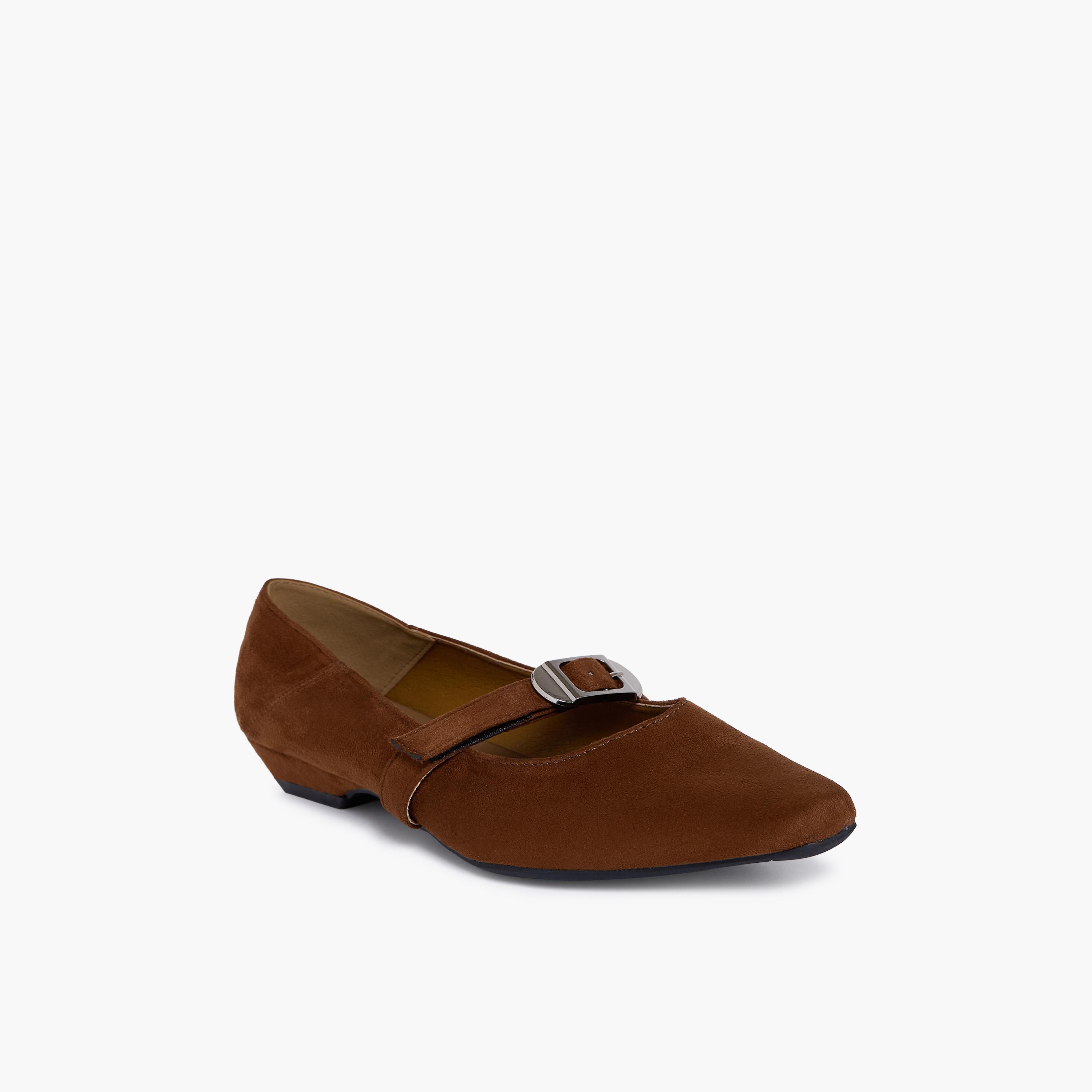 جيومني - حذاء ماري جين جاستين1 سهل الارتداء مسطح للنساء | F2503-14-BROWN-women-shoes-ballerinas-image-1
