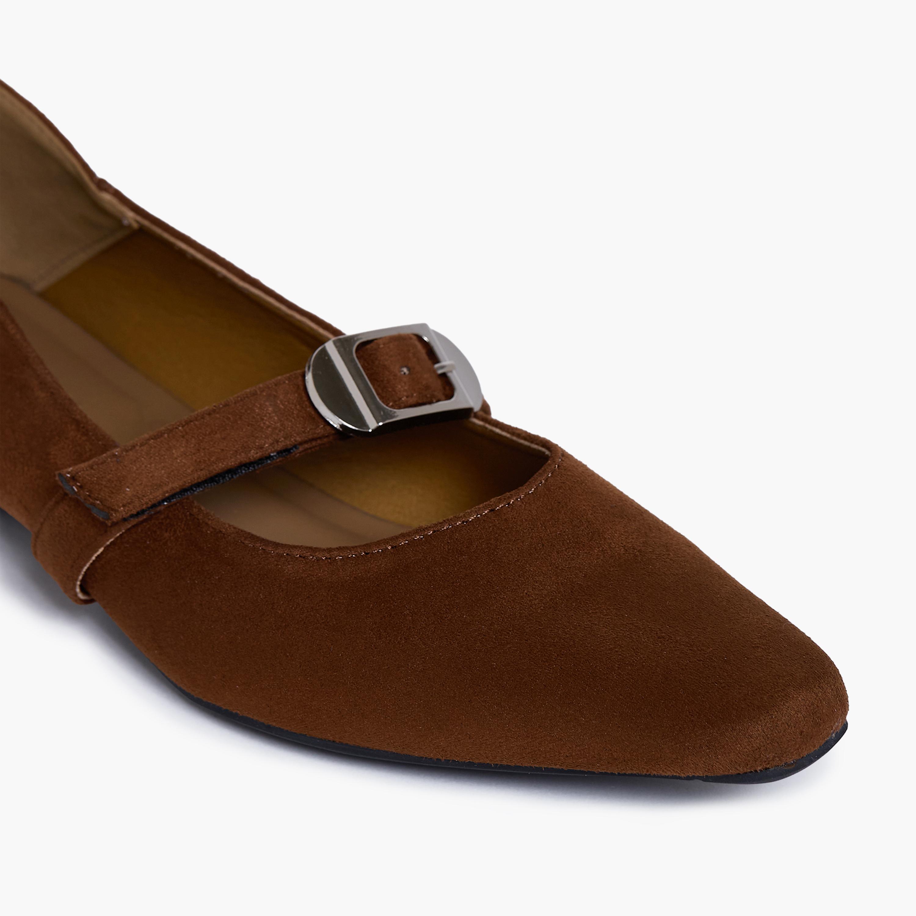 جيومني - حذاء ماري جين جاستين1 سهل الارتداء مسطح للنساء | F2503-14-BROWN-women-shoes-ballerinas-image-2