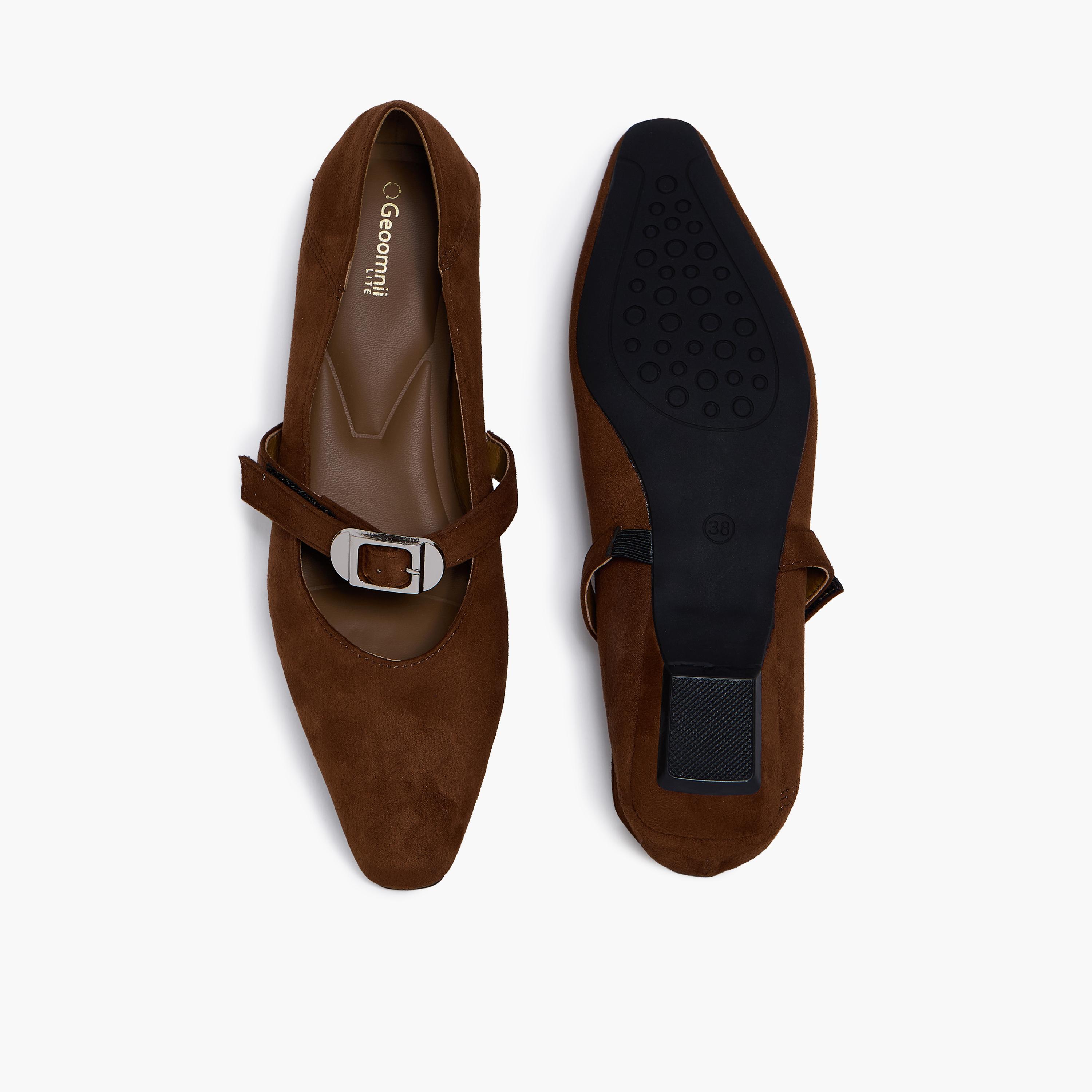 جيومني - حذاء ماري جين جاستين1 سهل الارتداء مسطح للنساء | F2503-14-BROWN-women-shoes-ballerinas-image-3